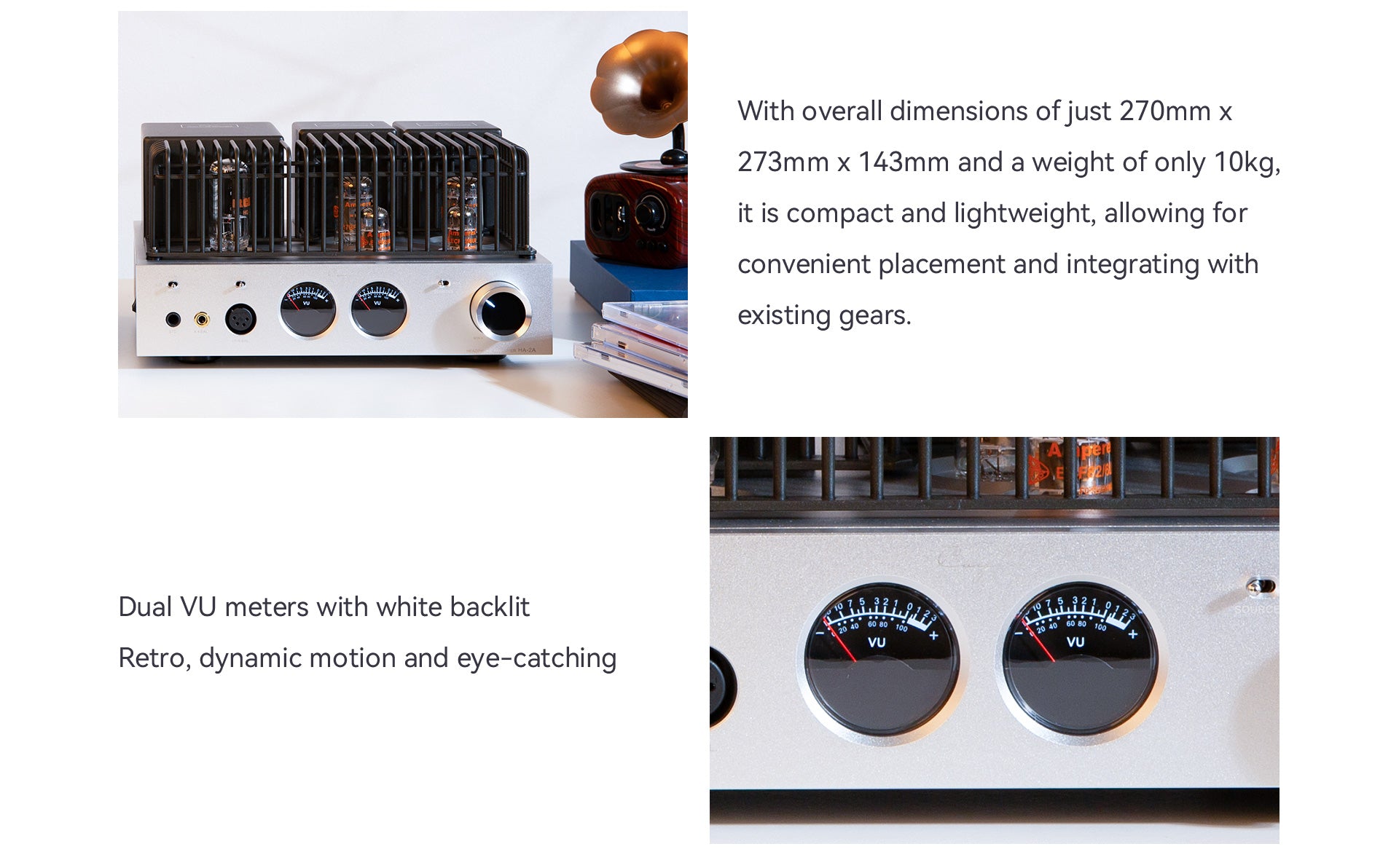 Apos Audio Cayin Headphone Amp (Tube) Cayin HA-2A Desktop Tube Headphone Amplifier