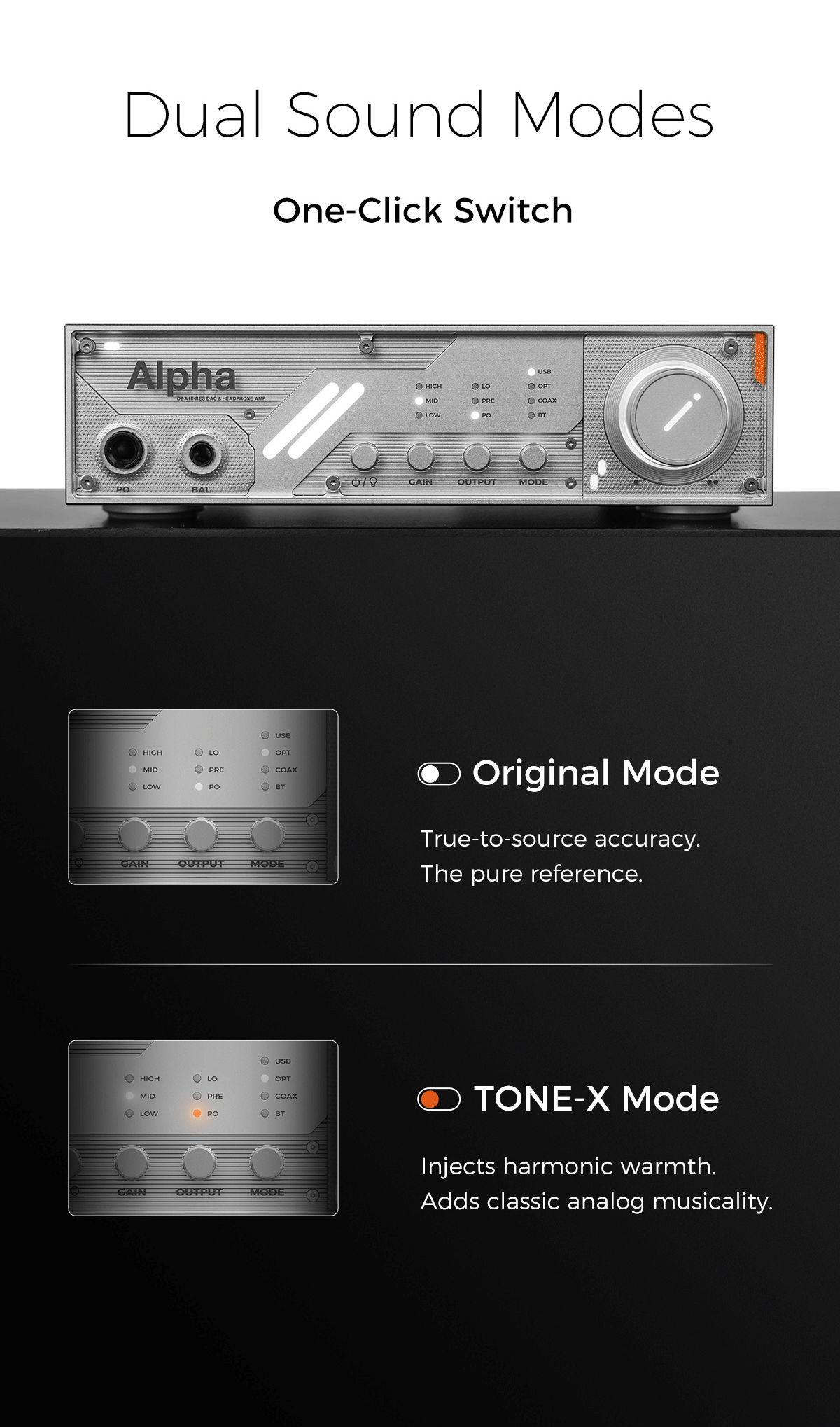 Apos Audio D&A Headphone DAC/Amp D&A Alpha Hi-Res DAC & Headphone Amp
