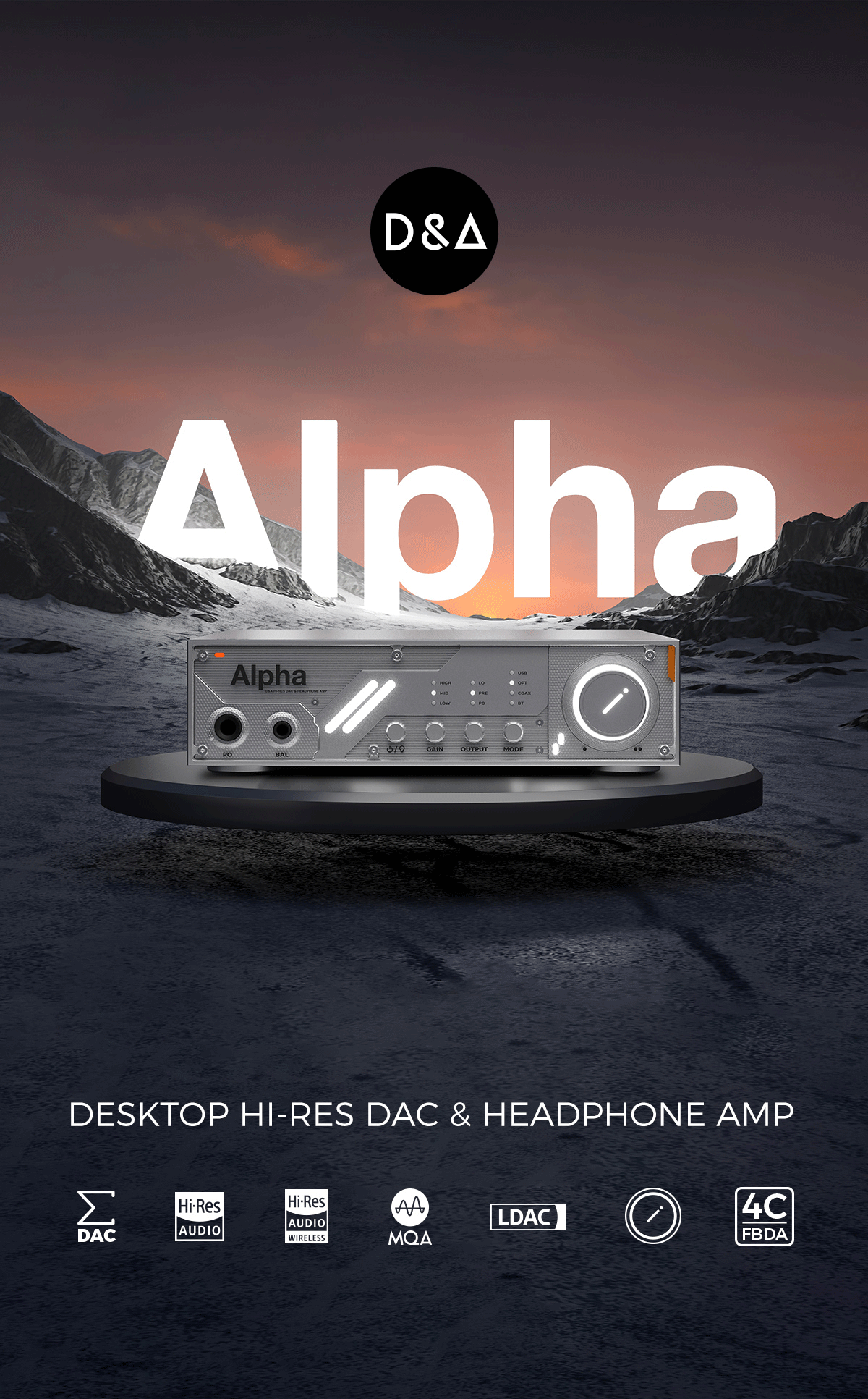 Apos Audio D&A Headphone DAC/Amp D&A Alpha Hi-Res DAC & Headphone Amp