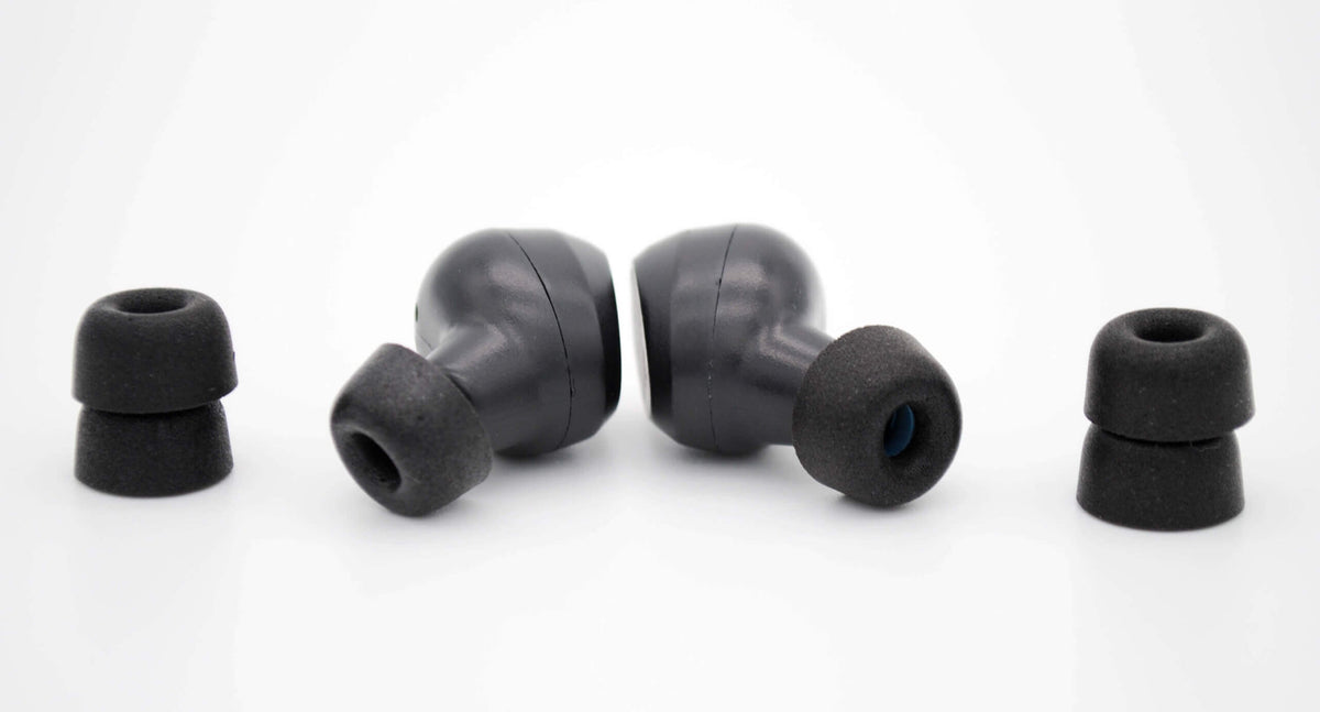 Apos Audio Dekoni Accessory Premium Memory Foam Isolation Earphone Tips Black - True Wireless
