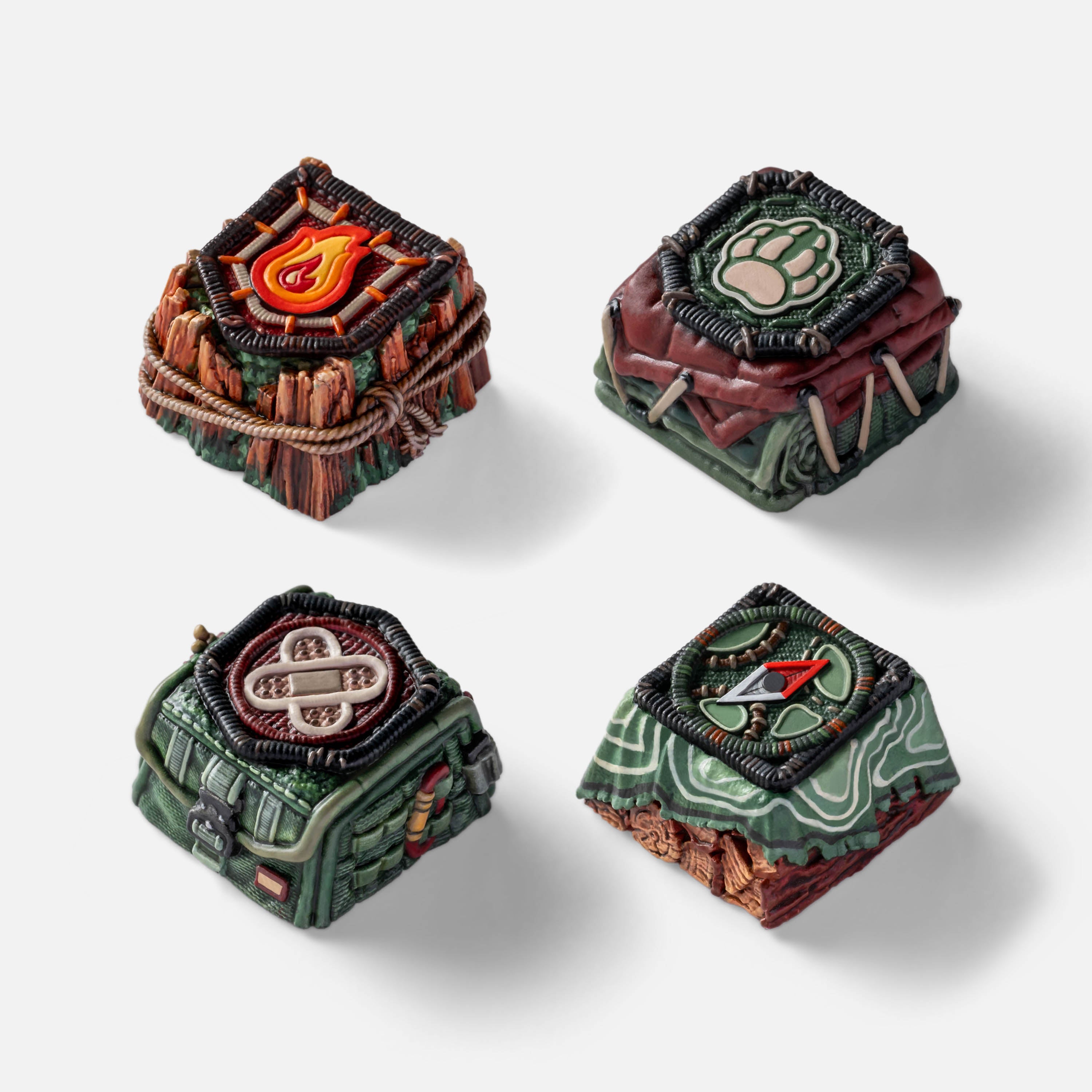 Apos Audio Dwarf Factory Keycaps Camper Badge - GMK Camping Artisans by Dwarf Factory