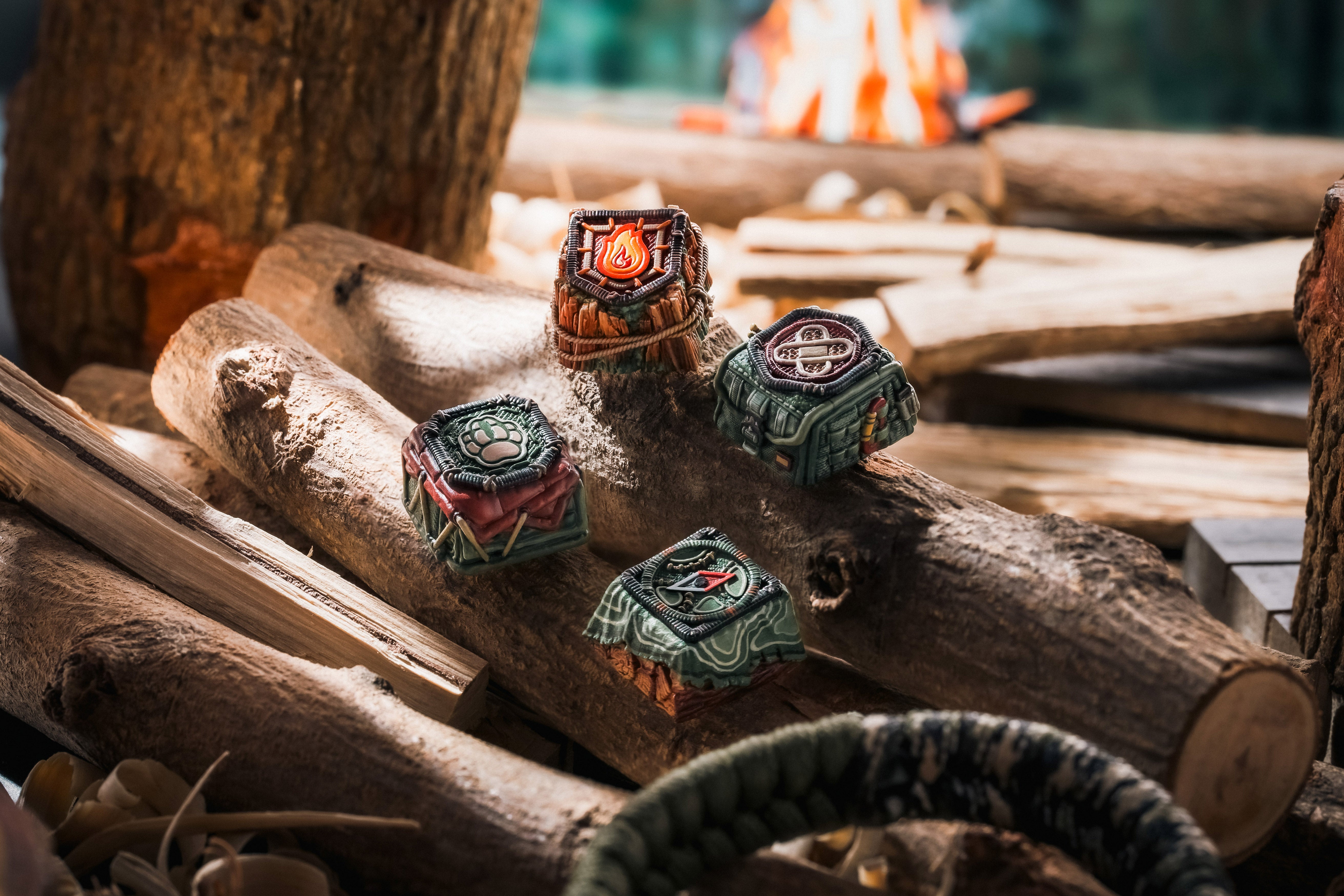 Apos Audio Dwarf Factory Keycaps Camper Badge - GMK Camping Artisans by Dwarf Factory