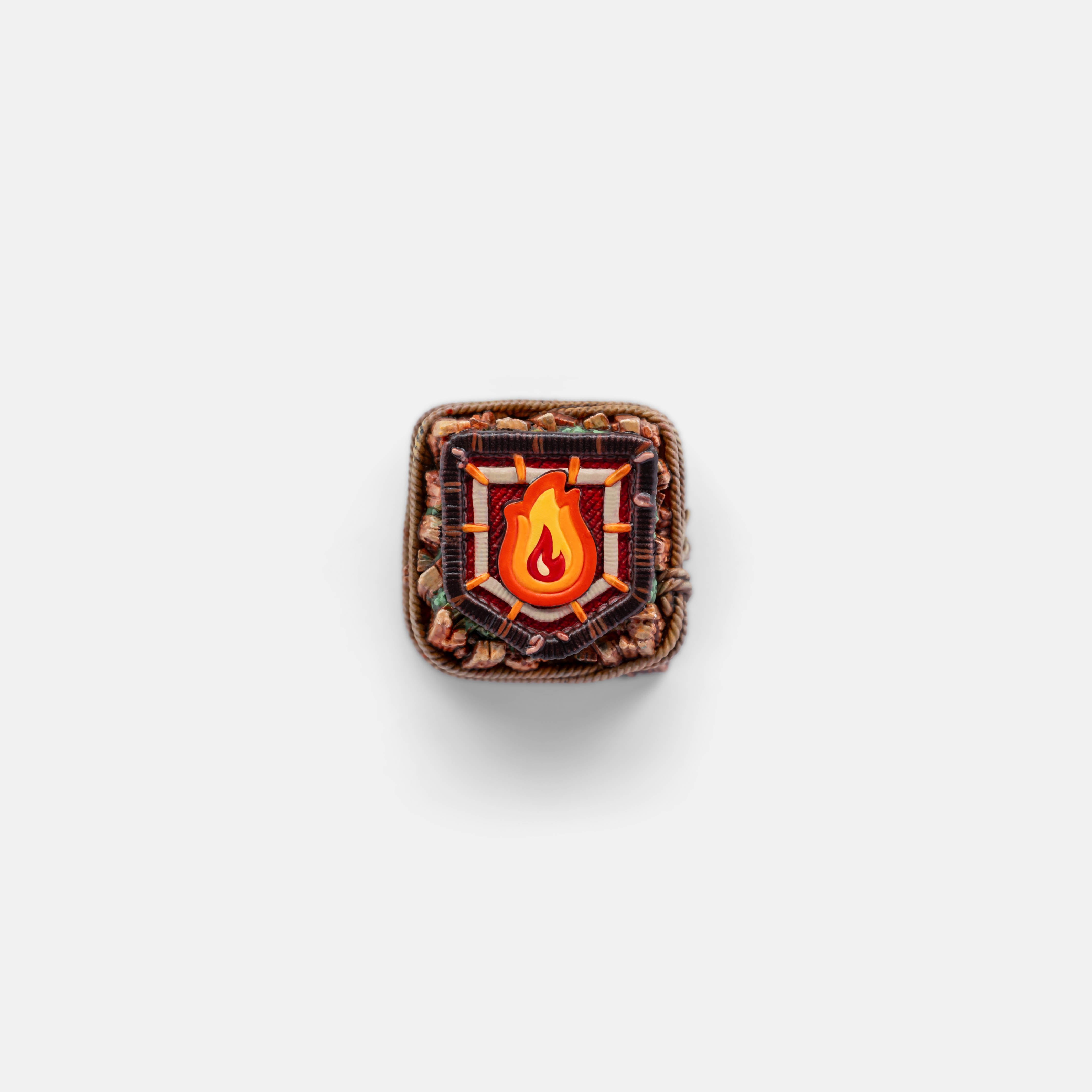 Apos Audio Dwarf Factory Keycaps Camper Badge - GMK Camping Artisans by Dwarf Factory The Fireside