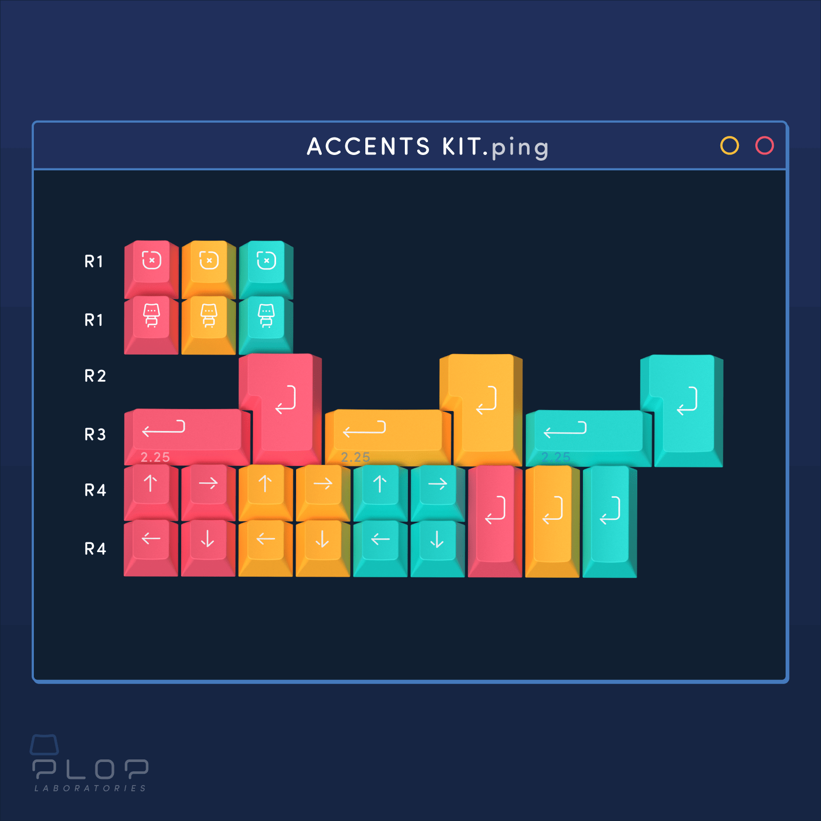 Apos Audio ePBT Keycaps ePBT Ping Keycap Set
