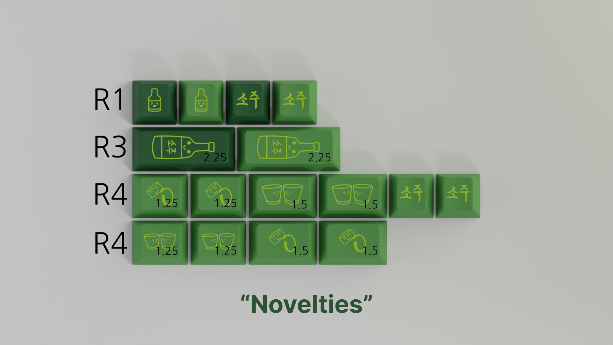 Apos Audio ePBT Keycaps ePBT Soju Keycap Set