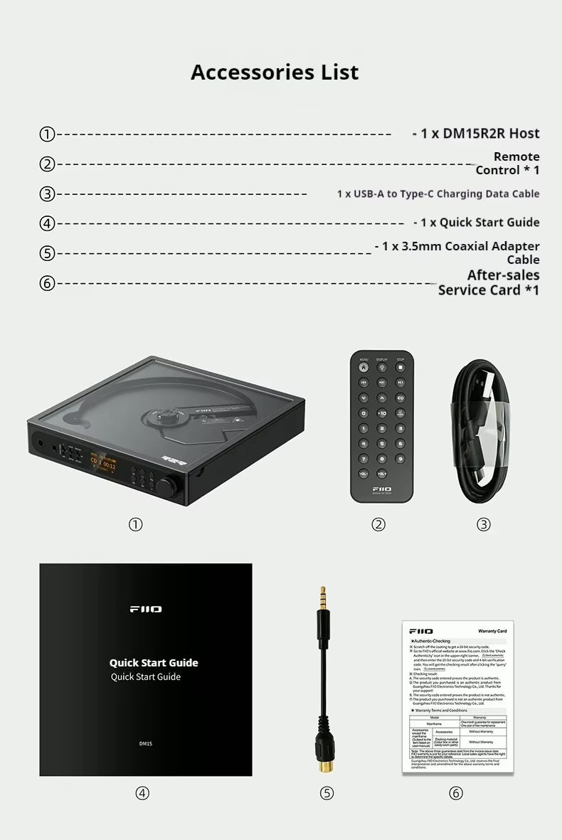 Apos Audio FiiO CD Players & Recorders FiiO DM15 R2R CD Player