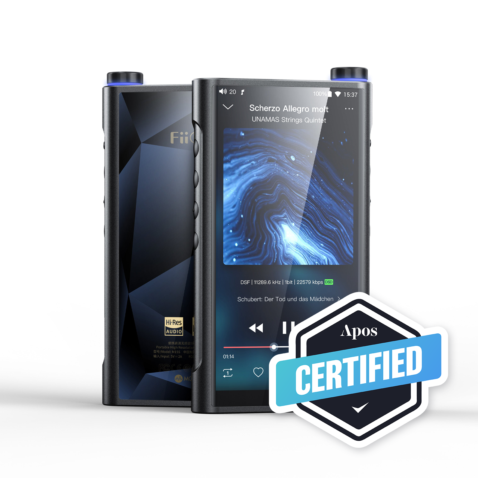 Apos Audio FiiO DAP (Digital Audio Player) FiiO M15s Portable Hi-Res Lossless Music Player (Apos Certified)
