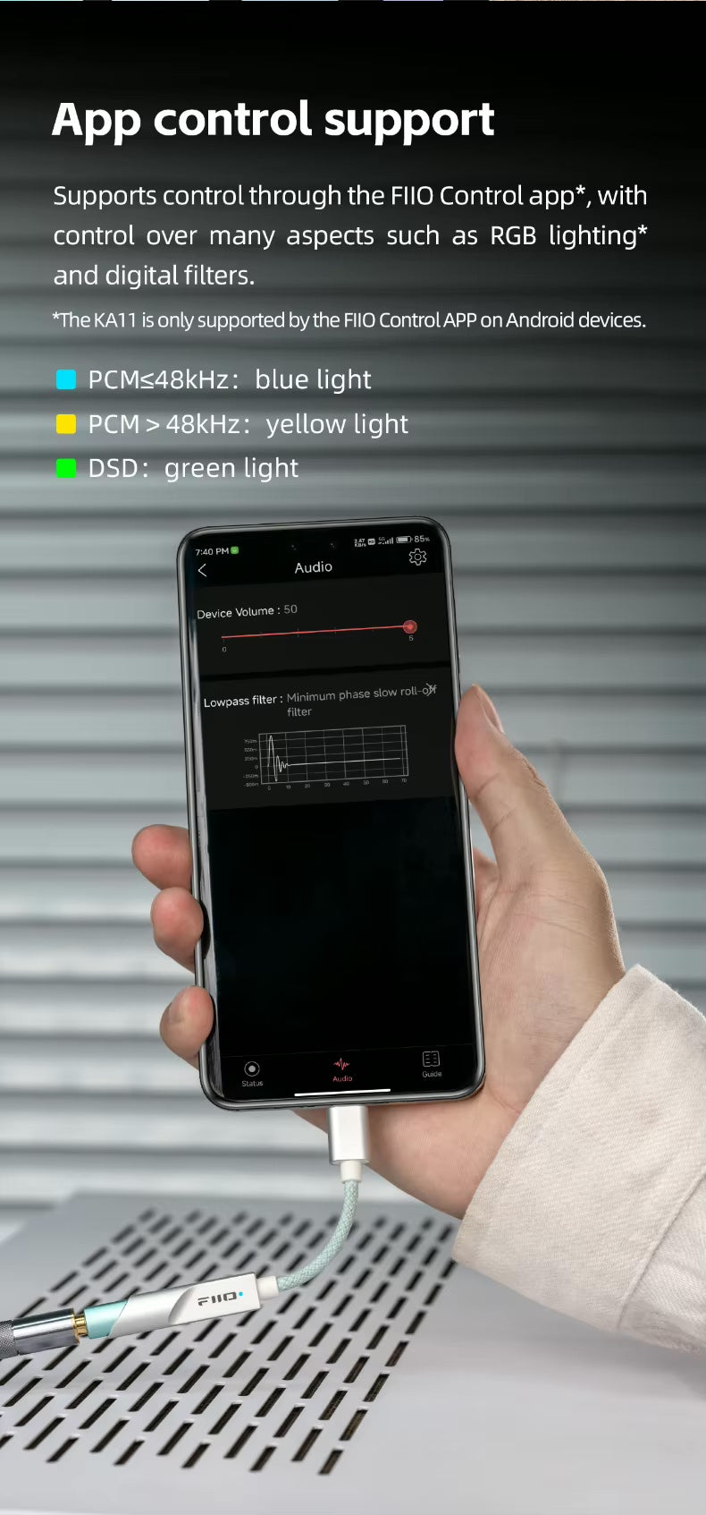 Apos Audio FiiO Headphone DAC/Amp FiiO KA11 Silver