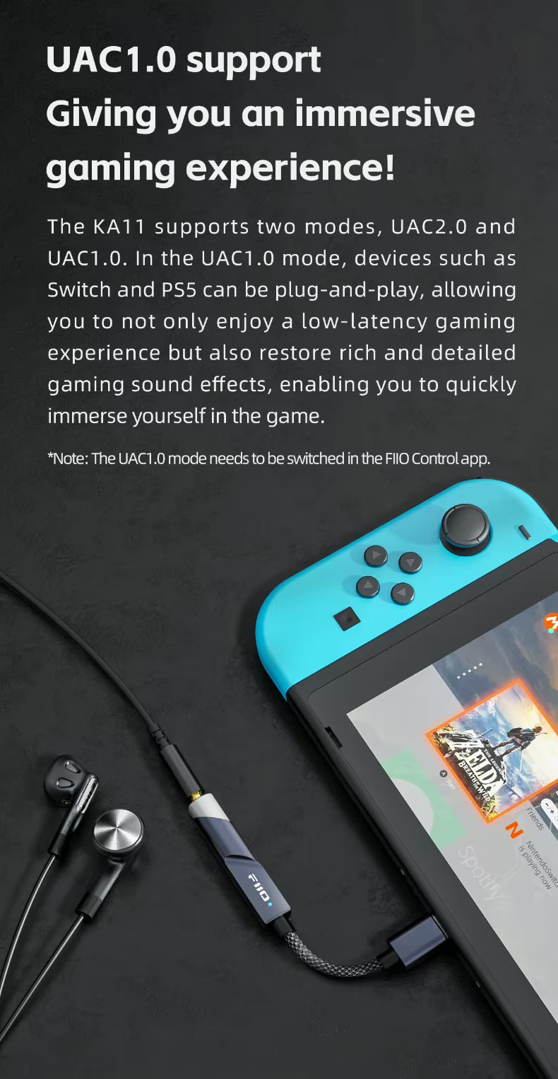 Apos Audio FiiO Headphone DAC/Amp FiiO KA11 Silver