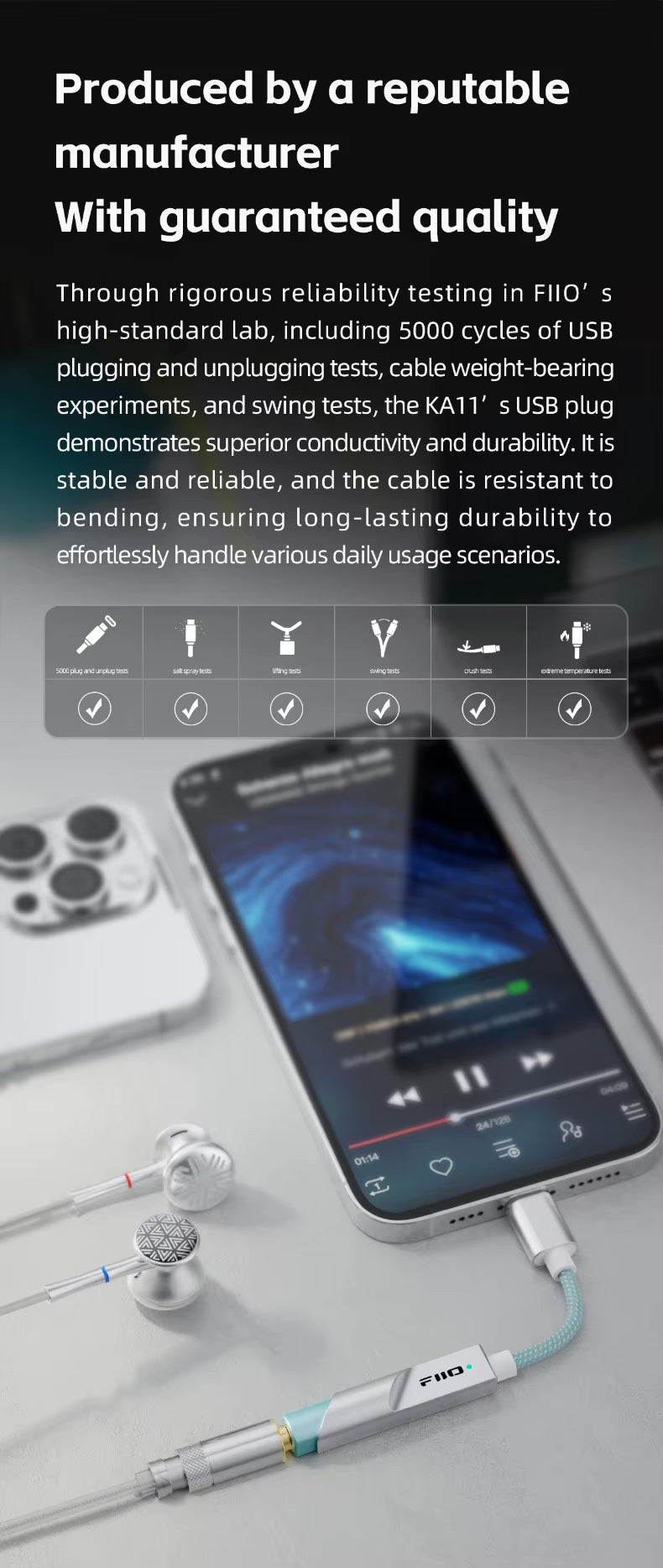 Apos Audio FiiO Headphone DAC/Amp FiiO KA11 Silver