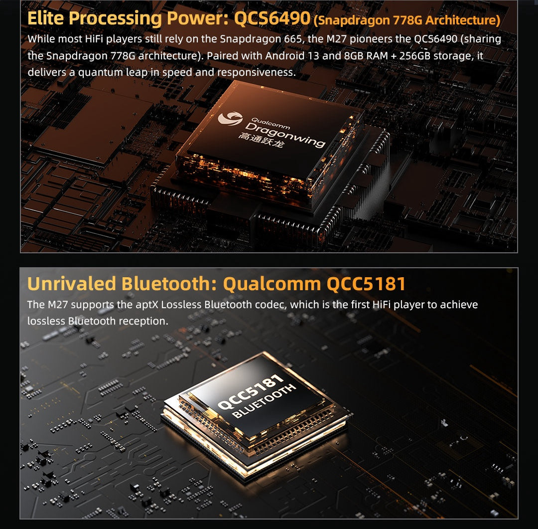 Apos Audio FiiO Headphone DAC/Amp FiiO M27 Reference-Class Portable Smart HIFI Player