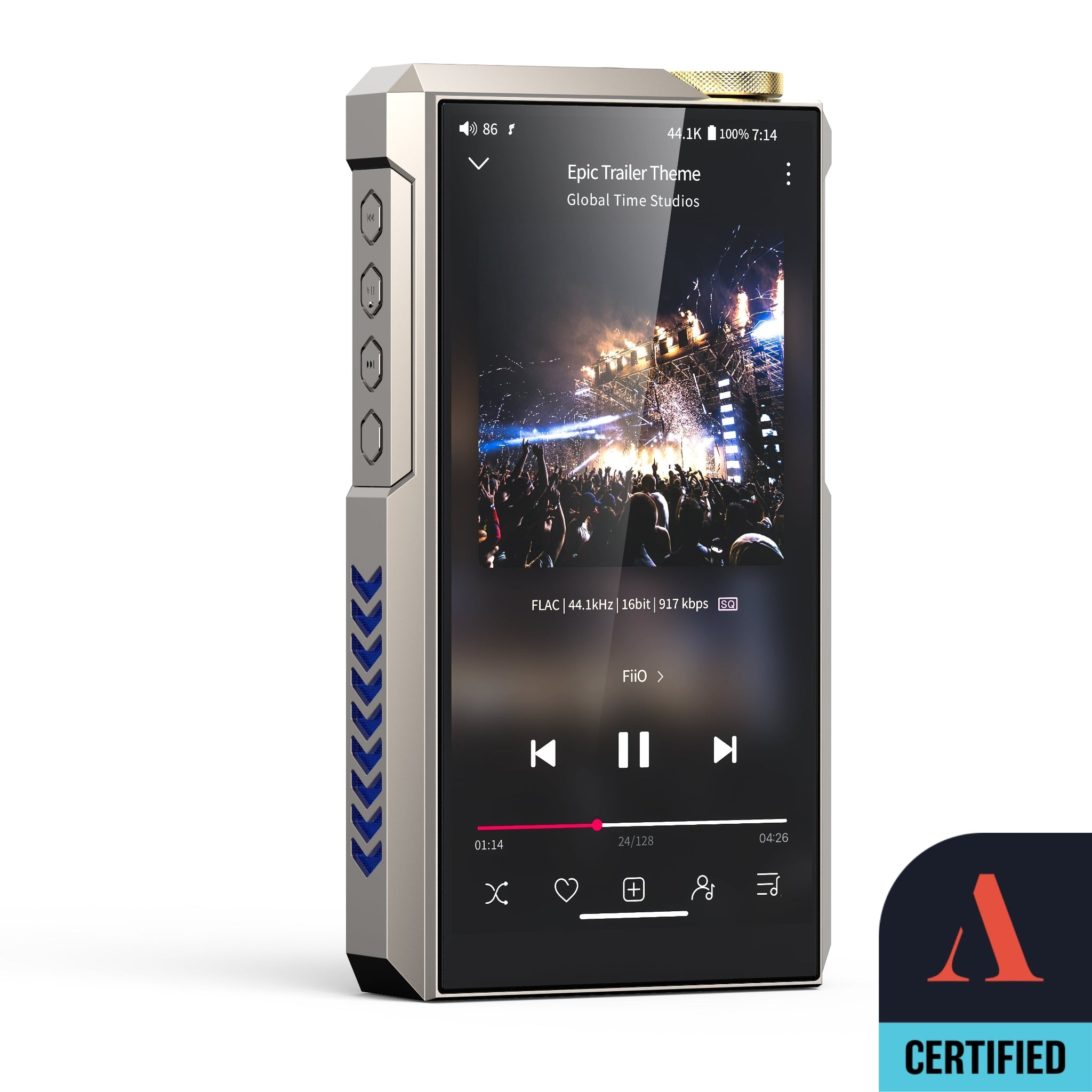 Apos Audio FiiO Headphone DAC/Amp FiiO M27 Reference-Class Portable Smart HIFI Player (Apos Certified) Titanium / Open Box - Brand New