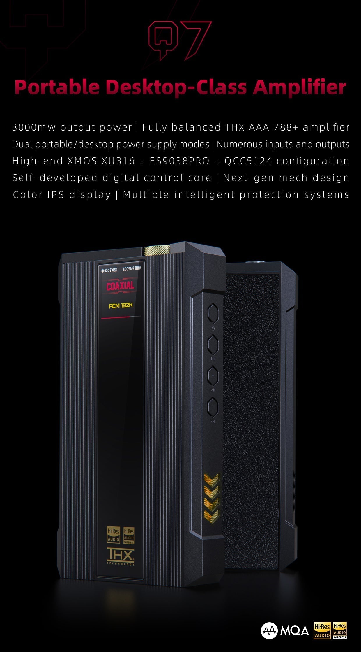 Apos Audio FiiO Headphone DAC/Amp FiiO Q7 Portable Desktop-Class DAC/Amp (Apos Certified Refurbished)