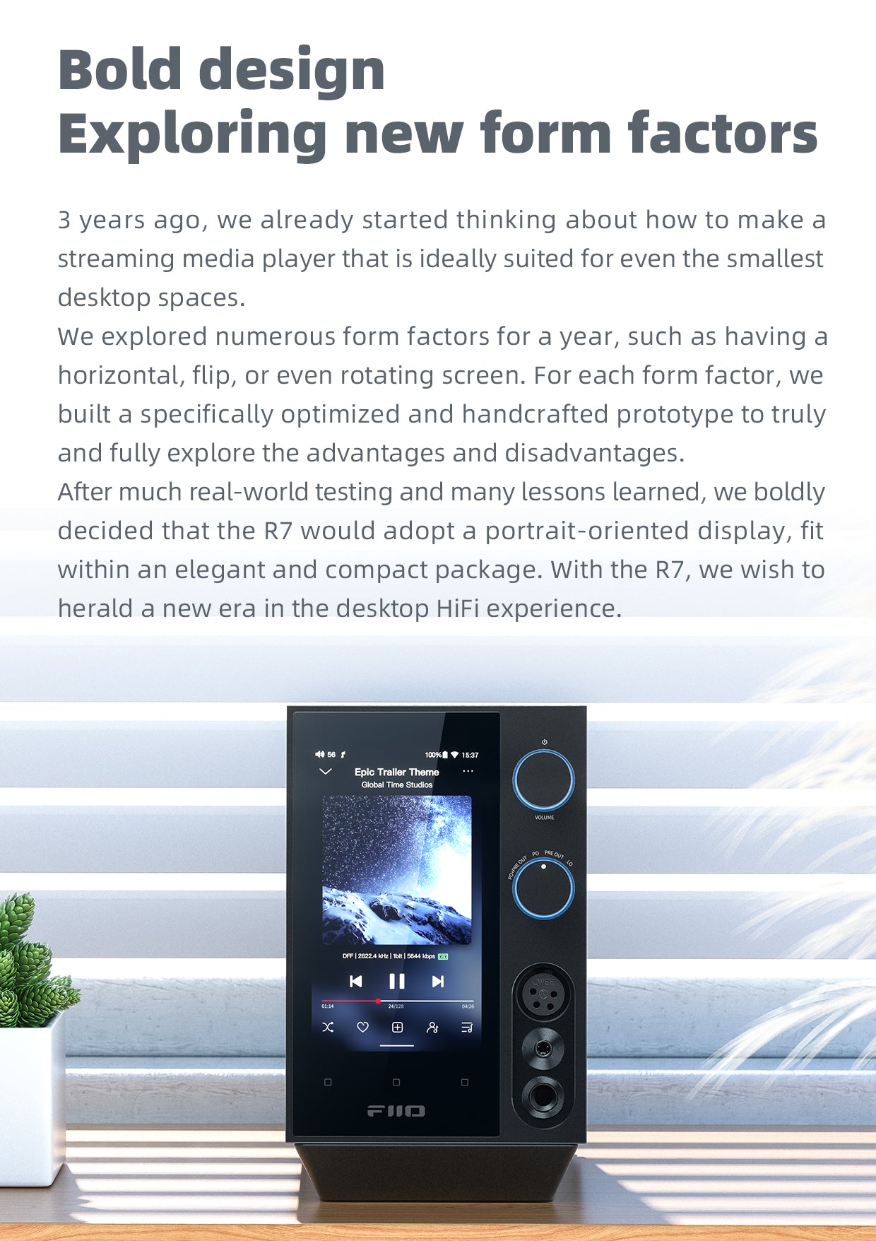 Apos Audio FiiO Headphone DAC/Amp FiiO R7 Desktop HIFI Center/Transmitter/Streamer/Decoder/Amp/Pre-amp All-in-One Unit (Apos Certified)