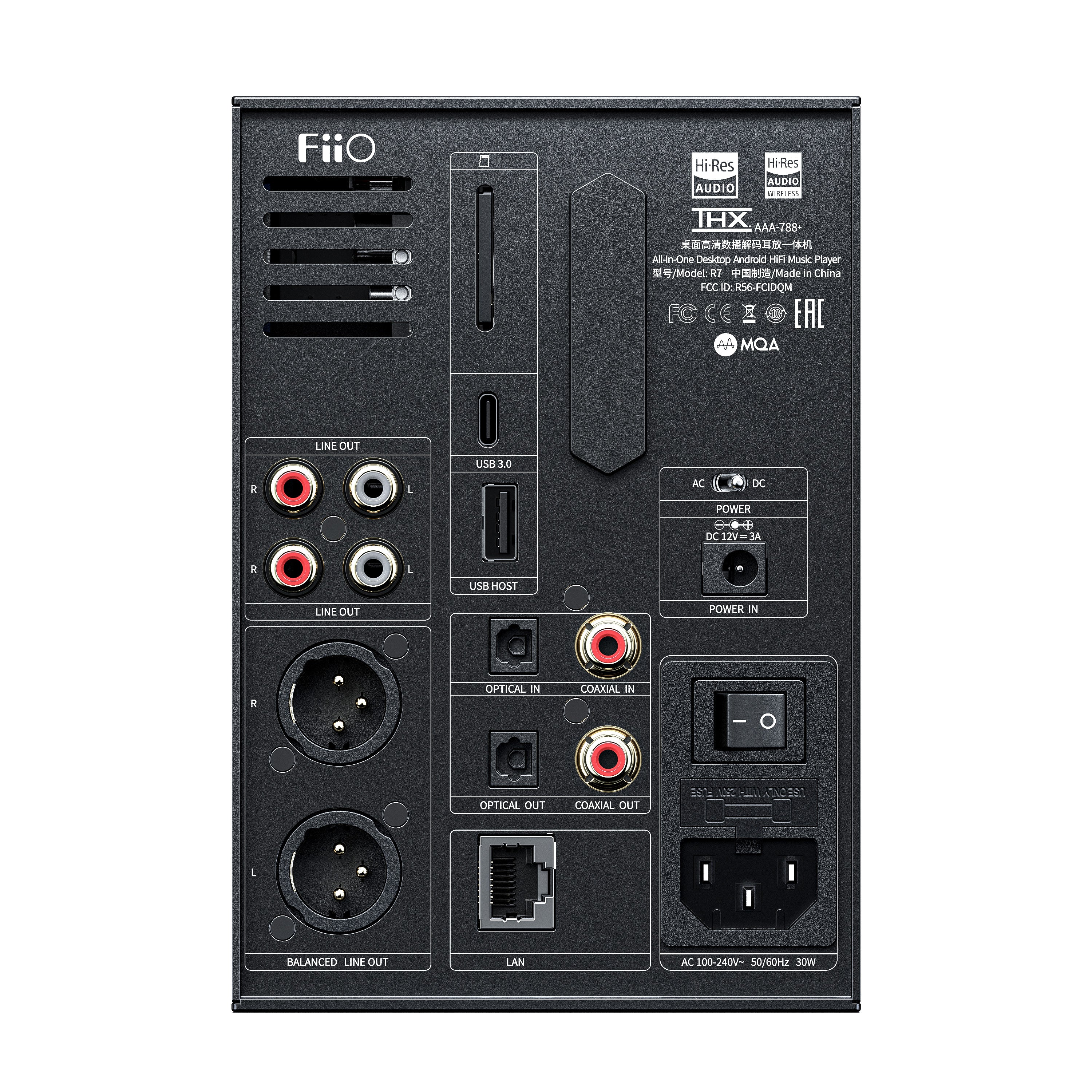 Apos Audio FiiO Headphone DAC/Amp FiiO R7 Desktop HIFI Center/Transmitter/Streamer/Decoder/Amp/Pre-amp All-in-One Unit (Apos Certified)