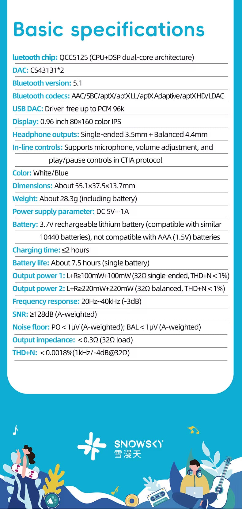 Apos Audio FiiO Headphone DAC/Amp FiiO Snowsky RETRO NANO Bluetooth DAC and Headphone Amplifier