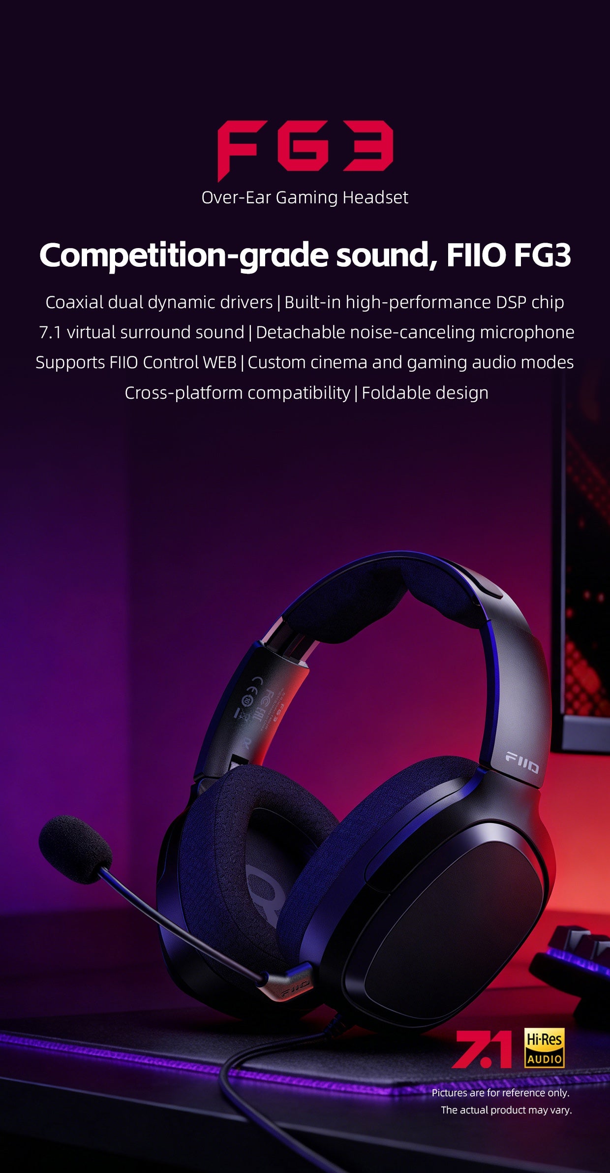 Apos Audio FiiO Headphone FiiO FG3 Gaming Headphones