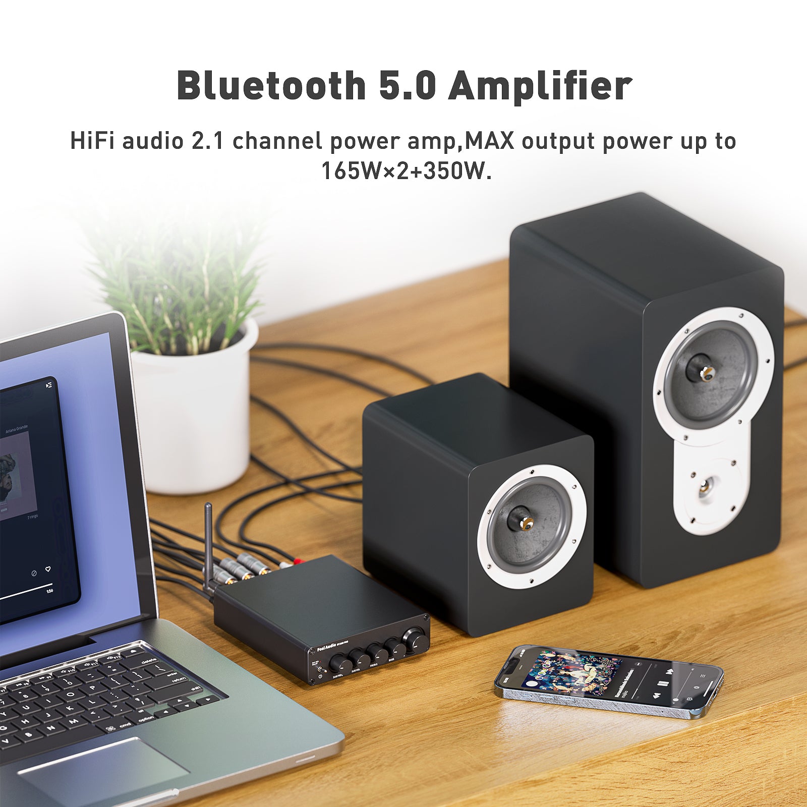 Apos Audio Fosi Audio Headphone DAC/Amp Fosi Audio BT30D Pro Bluetooth 5.0 2.1 Channel Power Amplifier