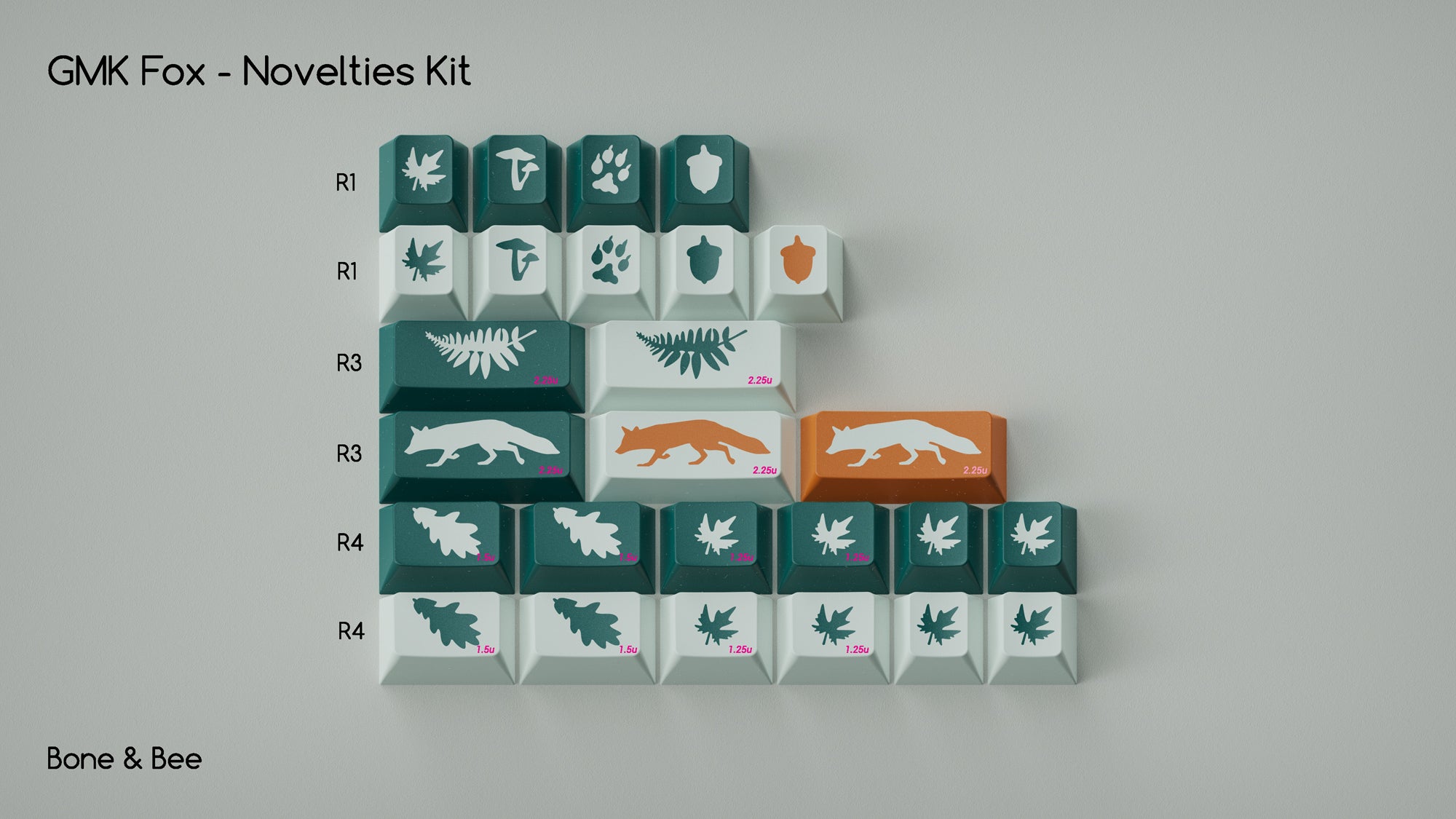 Apos Audio GMK Keycaps GMK Fox Keycap Set
