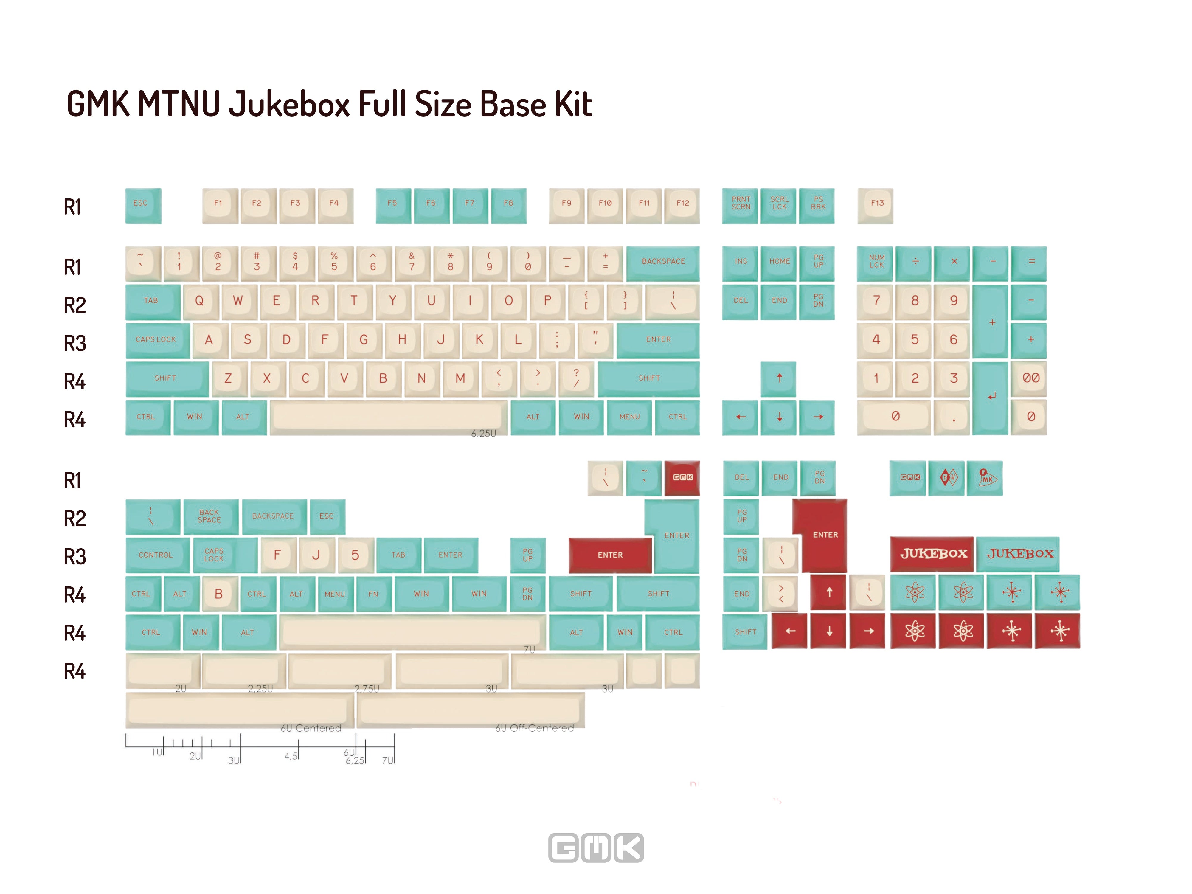 Apos Audio GMK Keycaps GMK Jukebox MTNU Keycap Set Base Kit