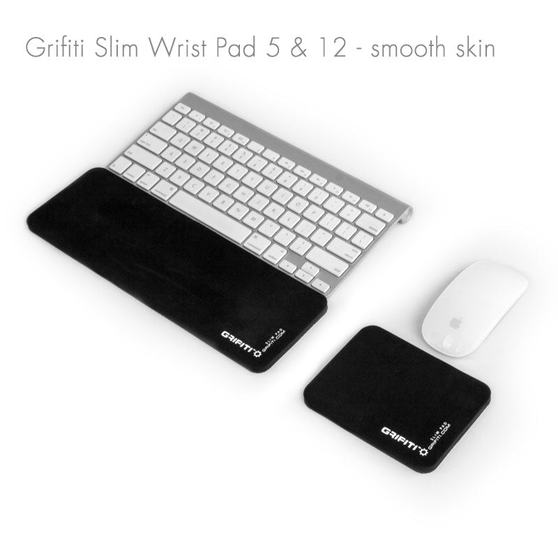Apos Audio Grifiti Slim Wrist Pad Grifiti Slim Wrist Pad 12 for 10keyless Apple Wireless Keyboard and Similar Small Thin Keyboards Black Nylon