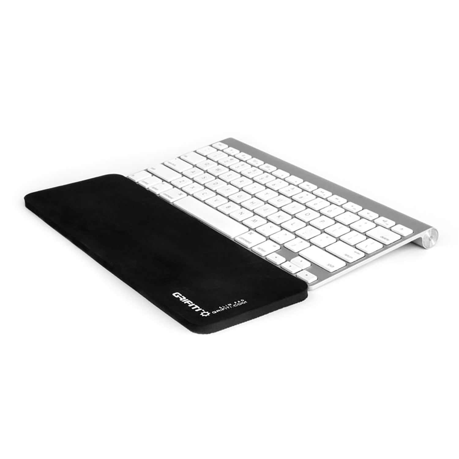 Apos Audio Grifiti Slim Wrist Pad Grifiti Slim Wrist Pad 12 for 10keyless Apple Wireless Keyboard and Similar Small Thin Keyboards Black Nylon