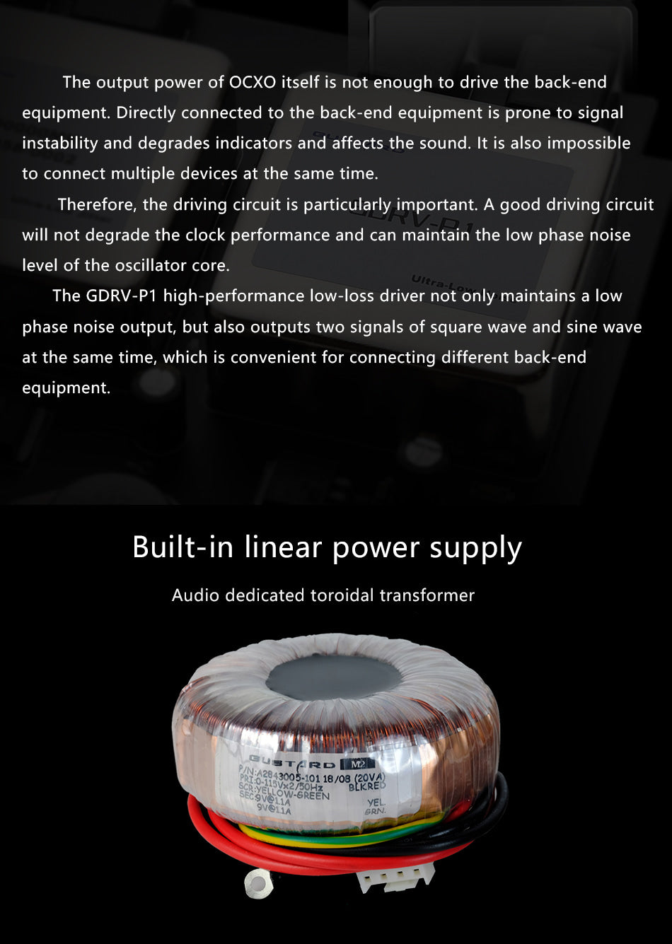 Apos Audio Gustard Audio Clock GUSTARD C18 High Precision Low Phase Noise Clock Generator