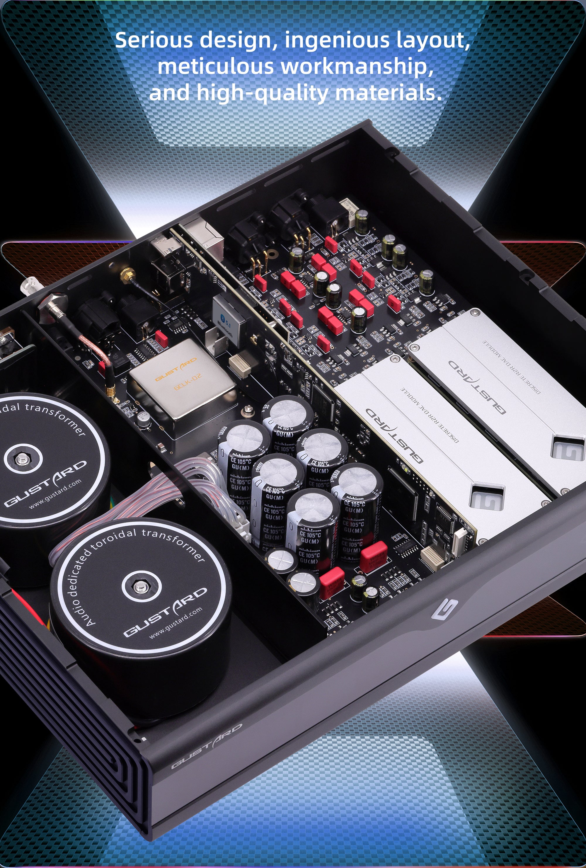 Apos Audio Gustard DAC (Digital-to-Analog Converter) GUSTARD DAC-R26II Network Streaming R2R DAC