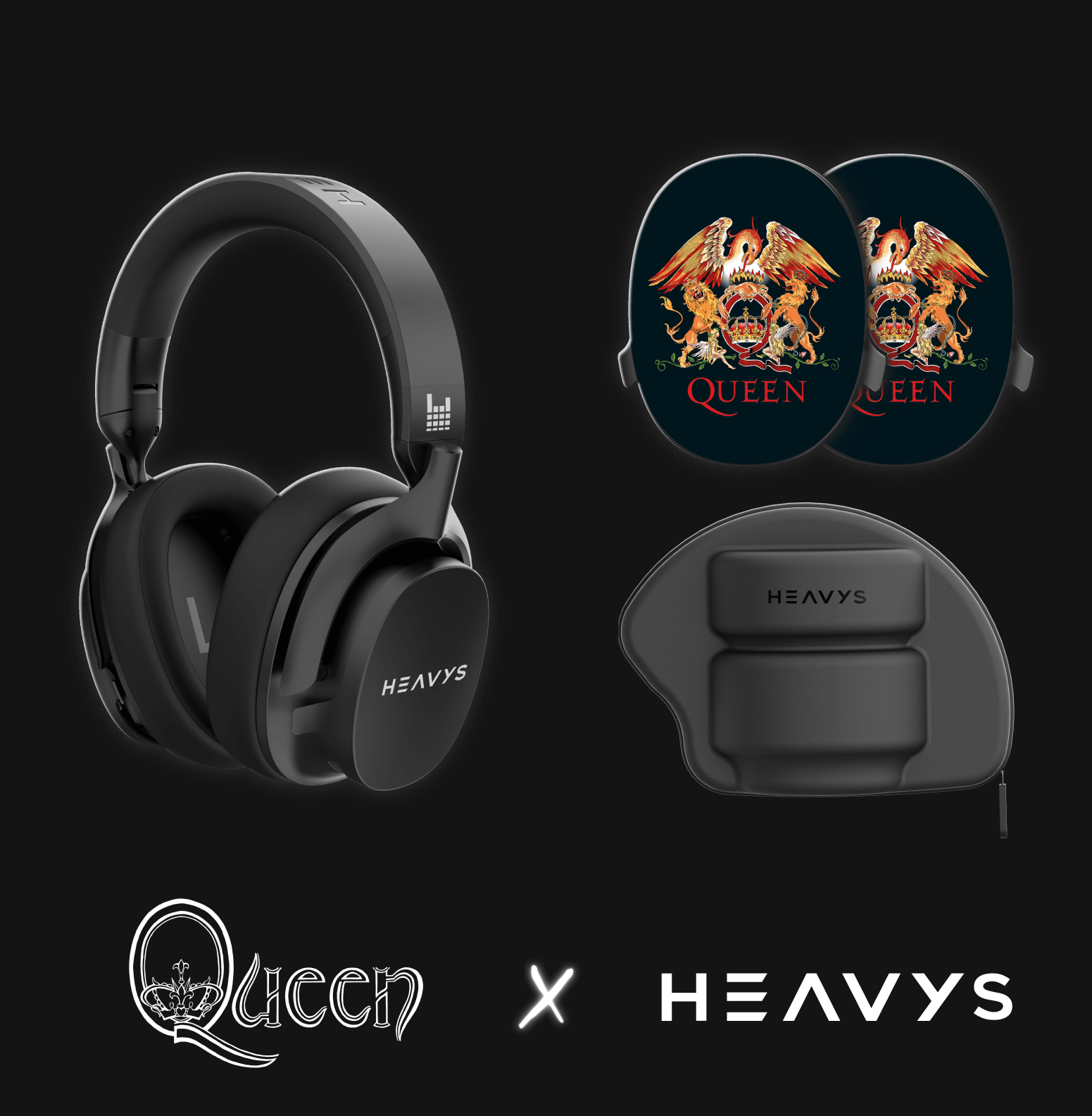 Apos Audio Heavys Accessory Official Queen Shells Shells + Heavys Headphones Bundle