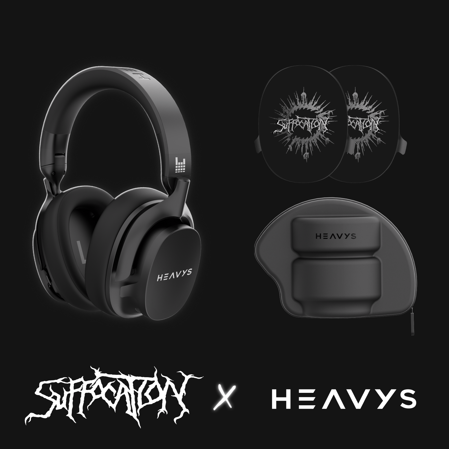 Apos Audio Heavys Accessory Suffocation X Heavys Shells + Heavys Headphones Bundle