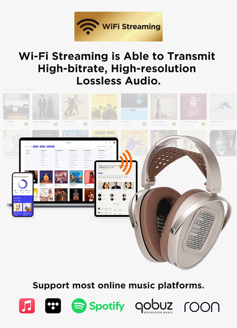 Apos Audio HIFIMAN Headphone HIFIMAN HE1000 WiFi Streaming Media Planar Magnetic Headphones