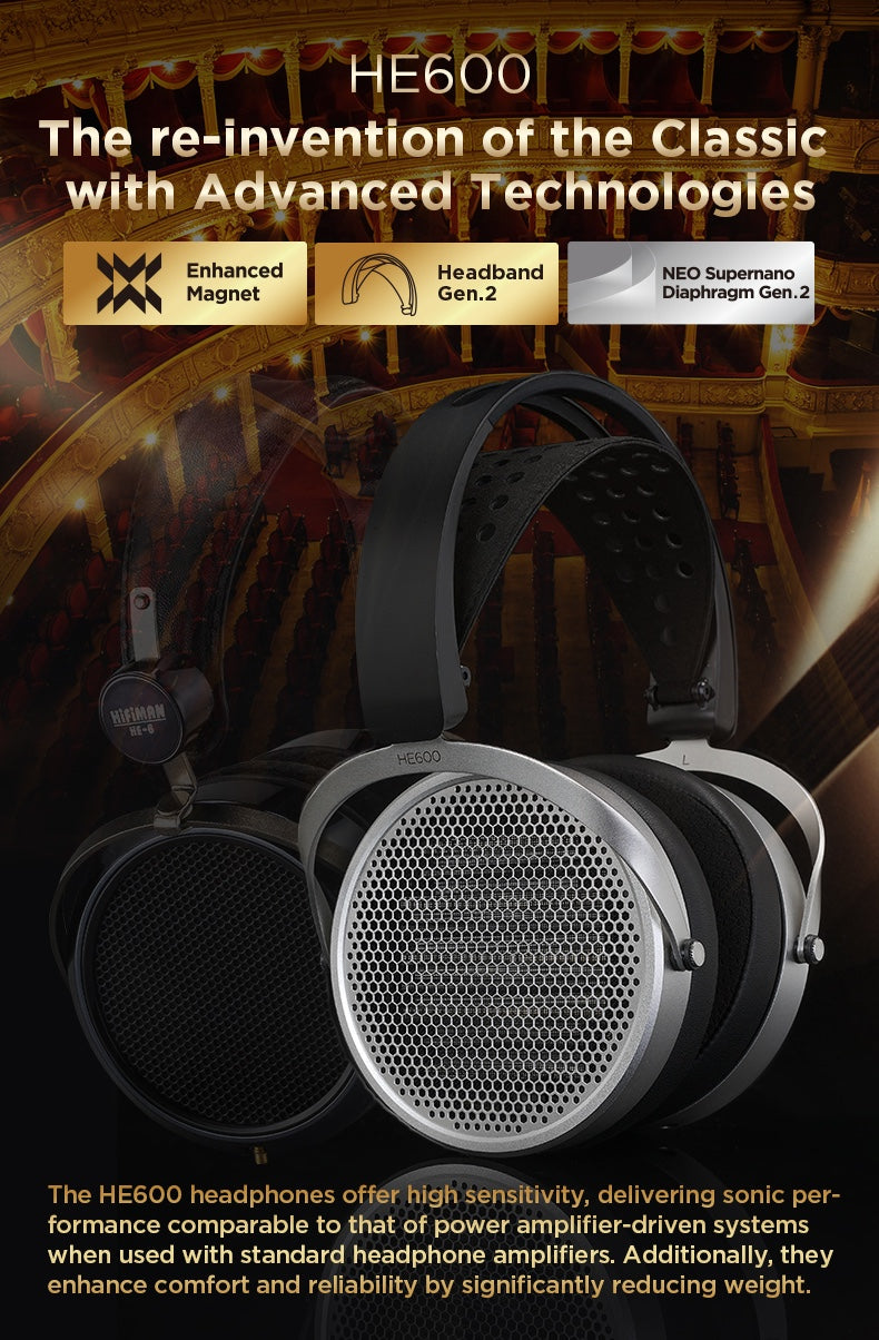 Apos Audio HIFIMAN Headphone HIFIMAN HE600 Planar Magnetic Headphones
