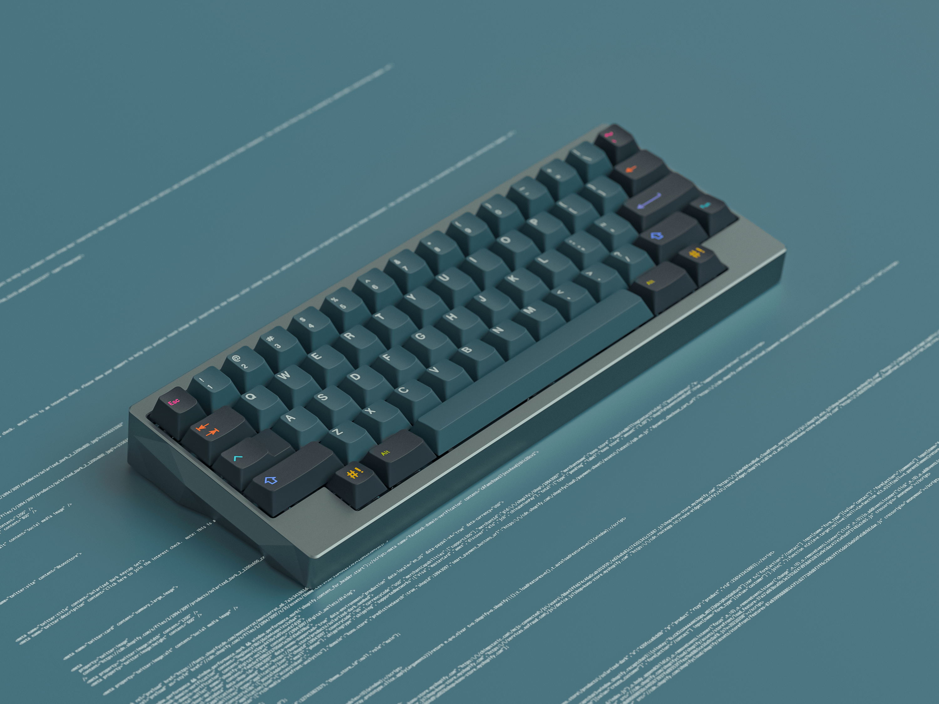 Apos Audio Kono Keycaps KDS Solarized Dark Keycap Set