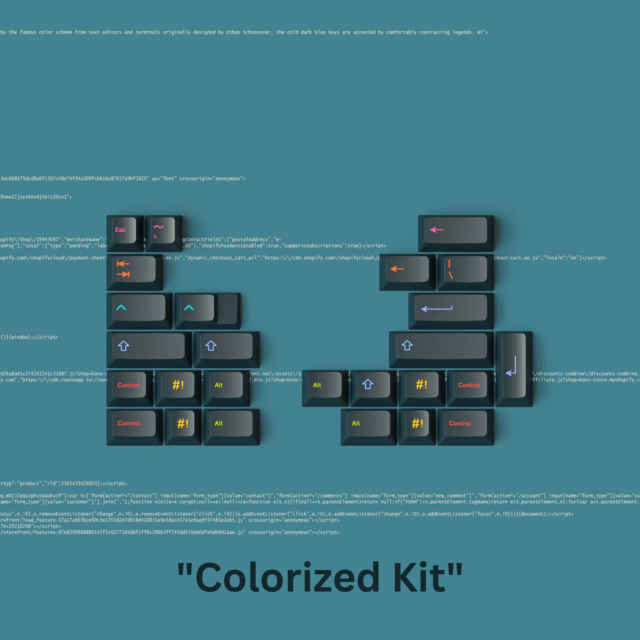 Apos Audio Kono Keycaps KDS Solarized Dark Keycap Set