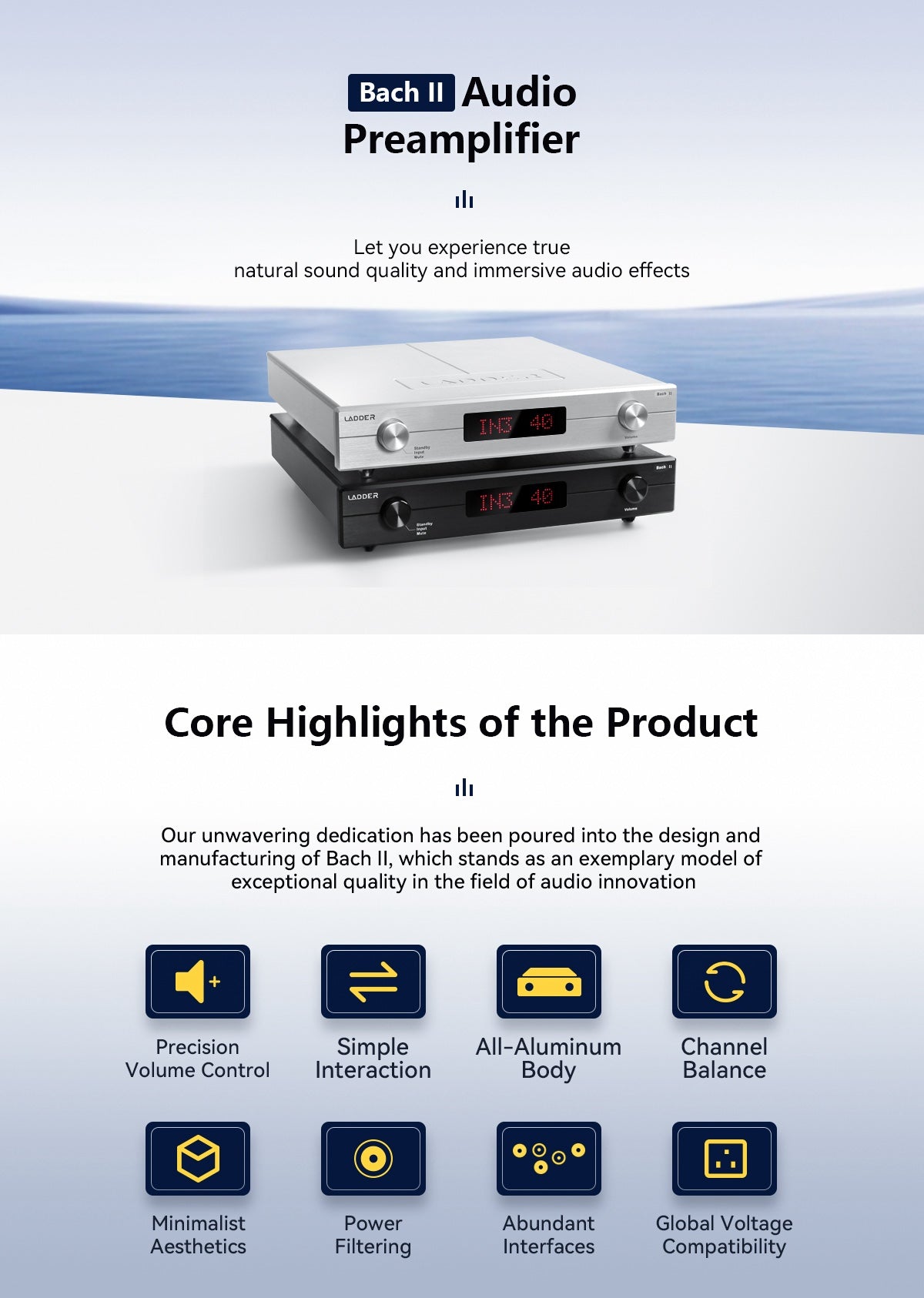 Apos Audio LADDER Headphone Amp LADDER Bach II Audio Preamplifier