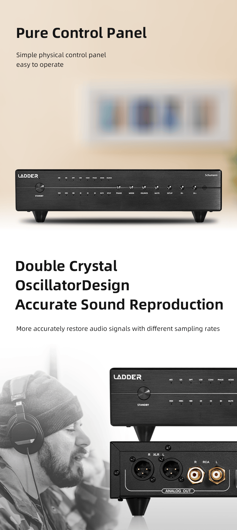 Apos Audio LADDER Headphone Amp LADDER Schumann Desktop DAC