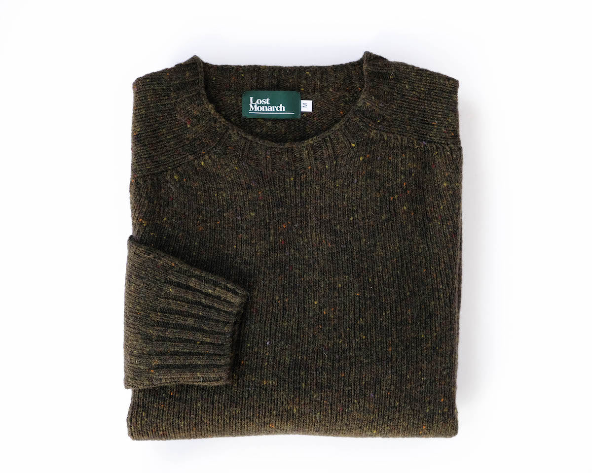 Apos Audio Lost Monarch Sweater Lost Monarch Donegal Sweater in Moss