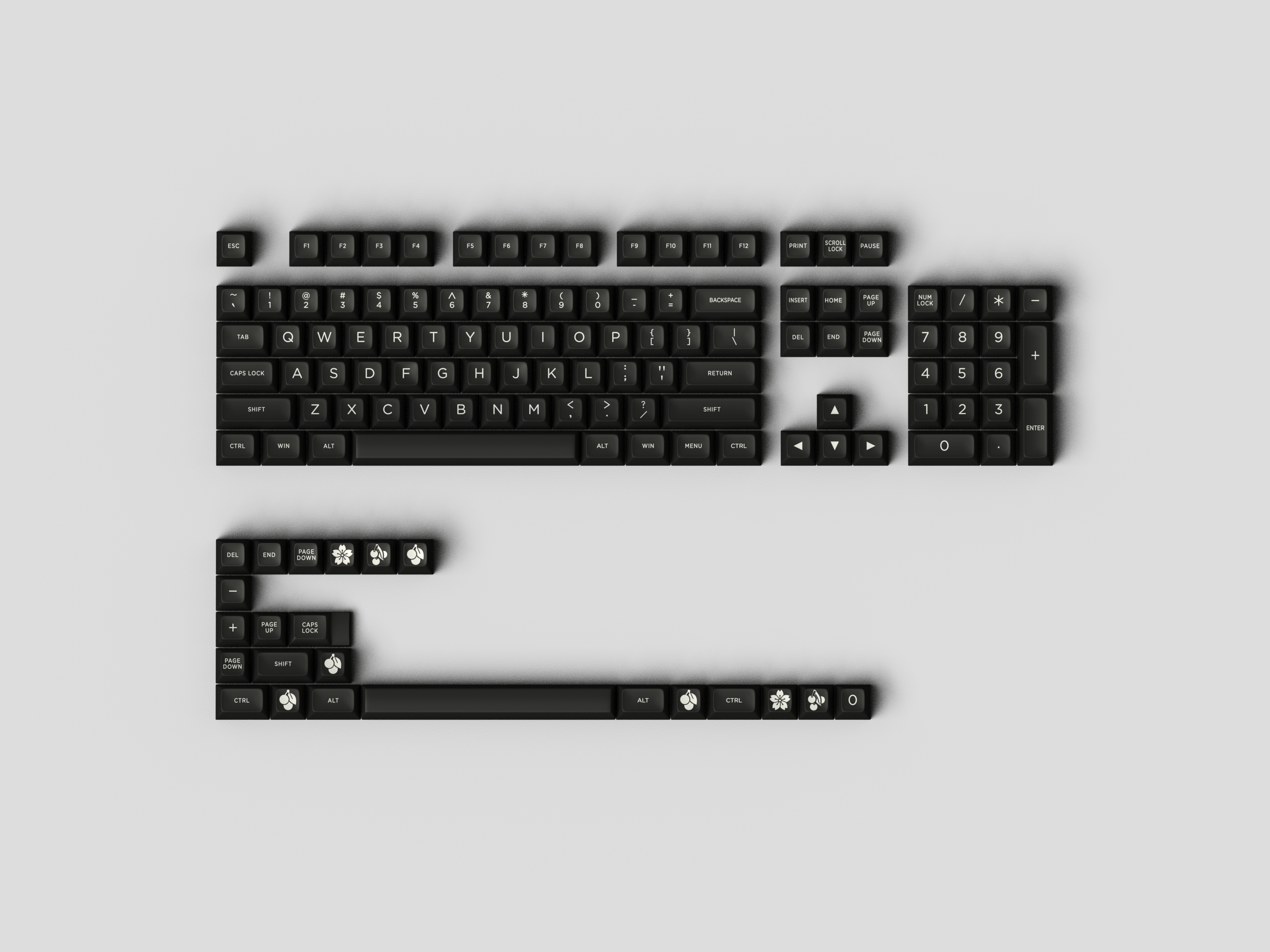 Apos Audio Maxkey Keycaps ABS SA Keycaps by Maxkey - Black