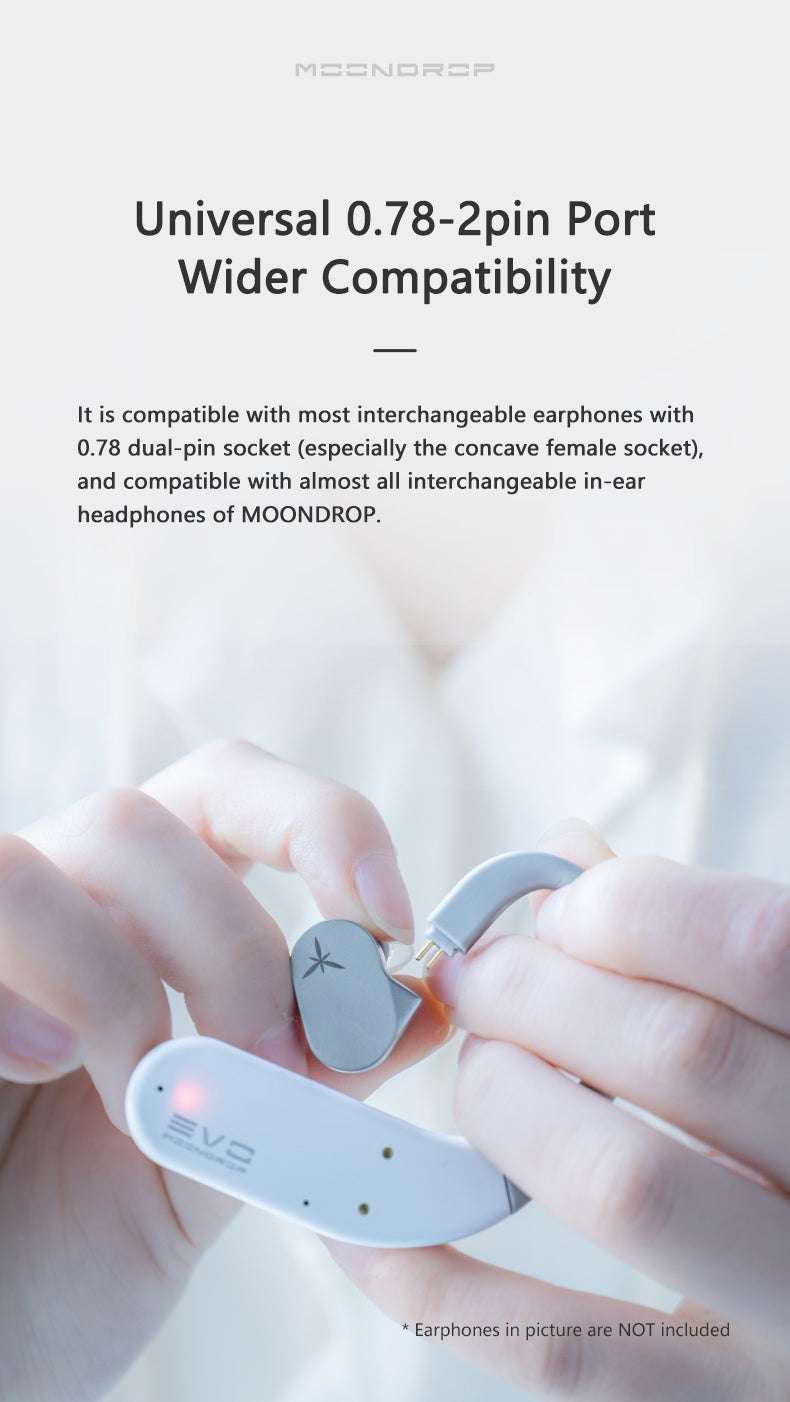 Apos Audio Moondrop Earphone / In-Ear Monitor (IEM) EVO Dual ES9318 Bluetooth Ear-Hooks