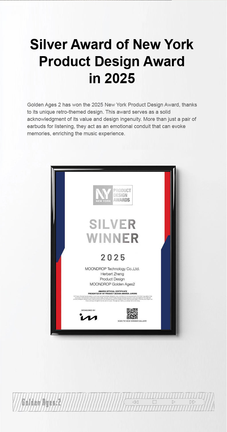 Apos Audio Moondrop Earphone / In-Ear Monitor (IEM) MOONDROP Golden Ages 2 ANC TWS IEMs