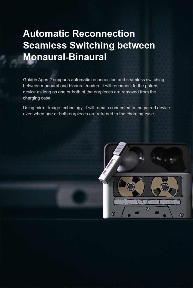 Apos Audio Moondrop Earphone / In-Ear Monitor (IEM) MOONDROP Golden Ages 2 ANC TWS IEMs