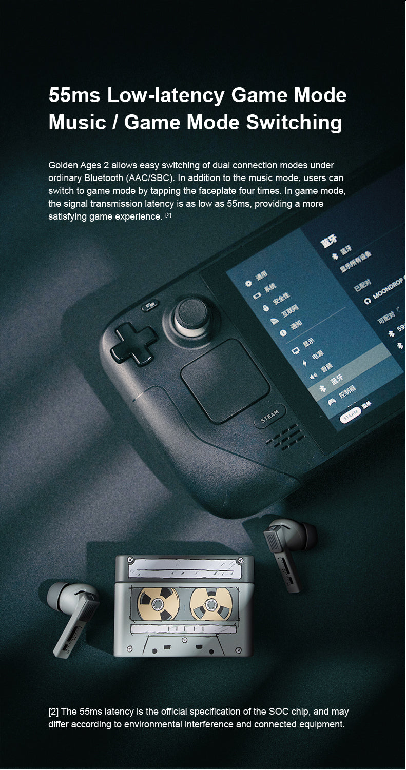 Apos Audio Moondrop Earphone / In-Ear Monitor (IEM) MOONDROP Golden Ages 2 ANC TWS IEMs