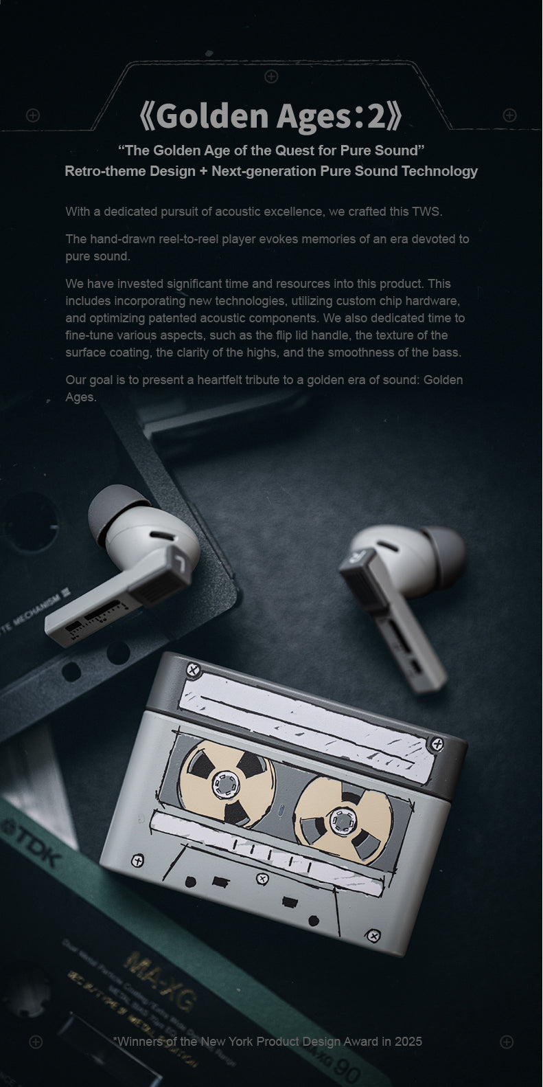 Apos Audio Moondrop Earphone / In-Ear Monitor (IEM) MOONDROP Golden Ages 2 ANC TWS IEMs