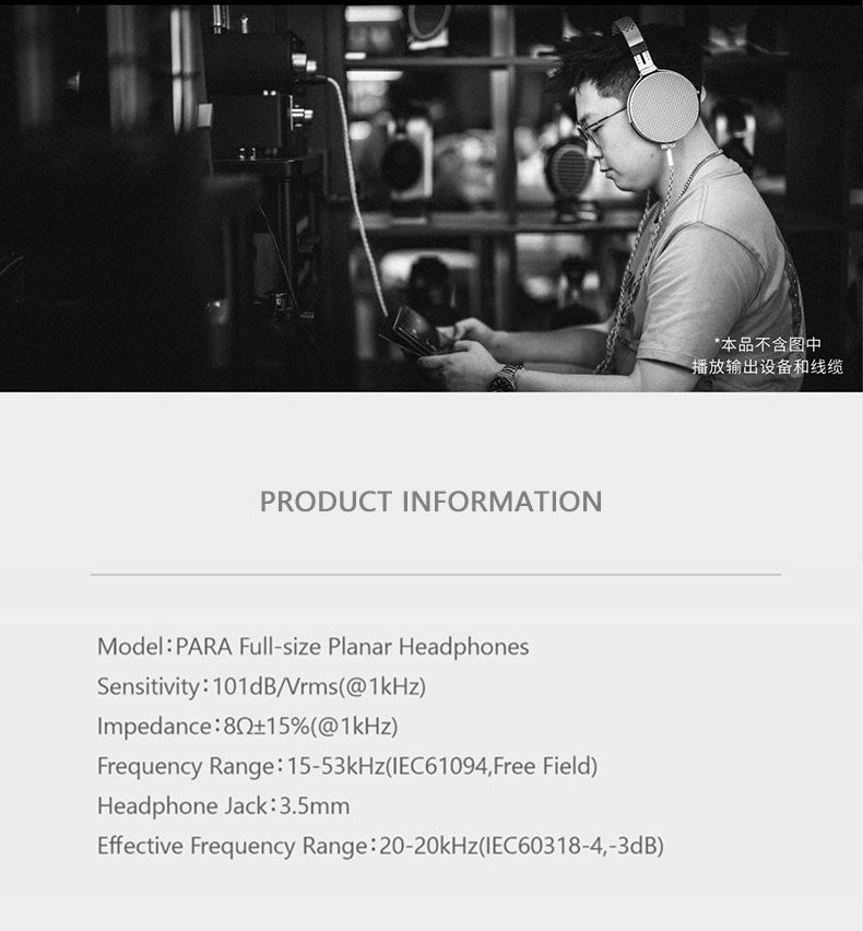 Apos Audio Moondrop Earphone / In-Ear Monitor (IEM) Moondrop Para 100mm Planar Magnetic Full-Size Headphone