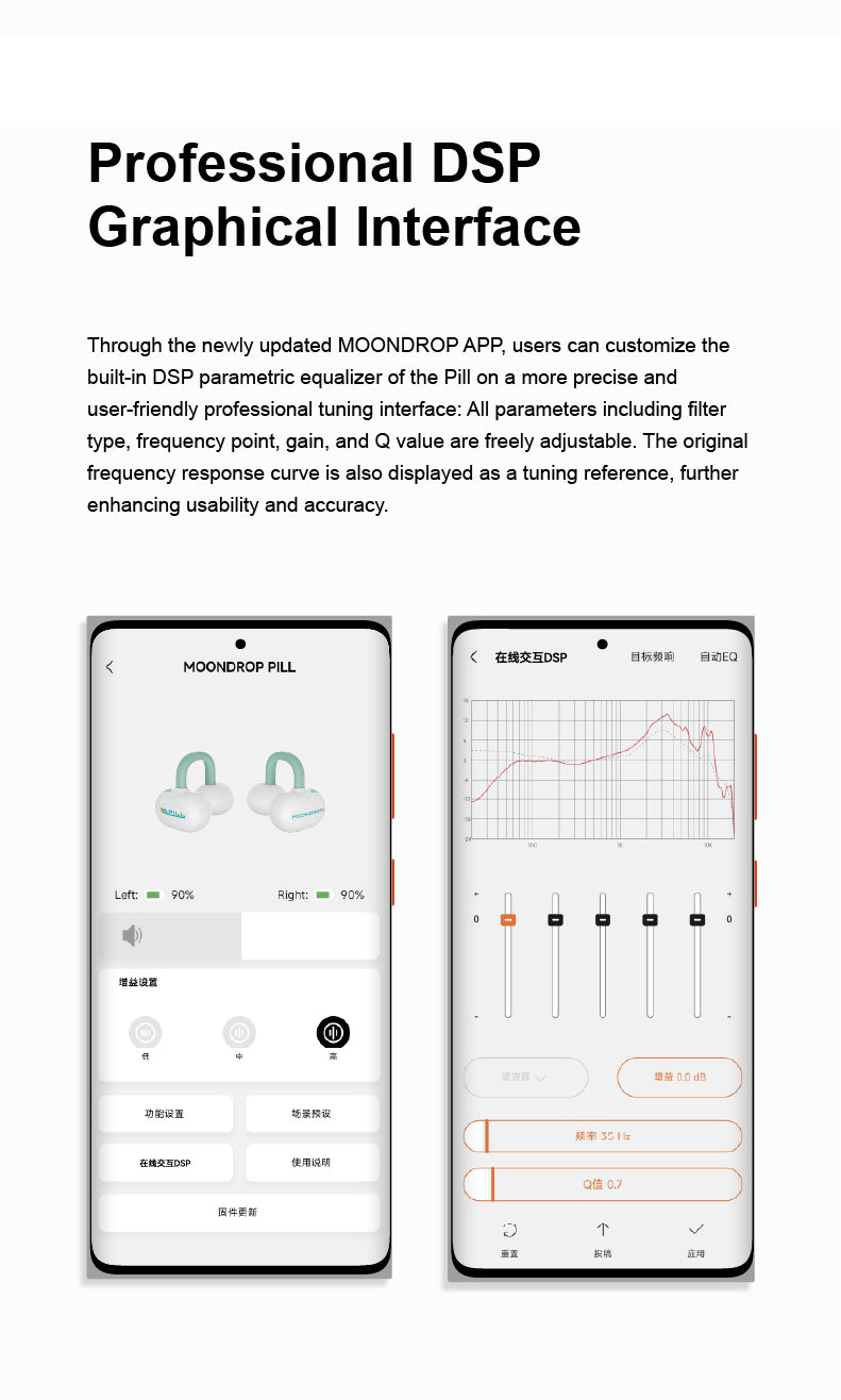 Apos Audio Moondrop Earphone / In-Ear Monitor (IEM) Moondrop Pill AI ENC HIFI Earbuds