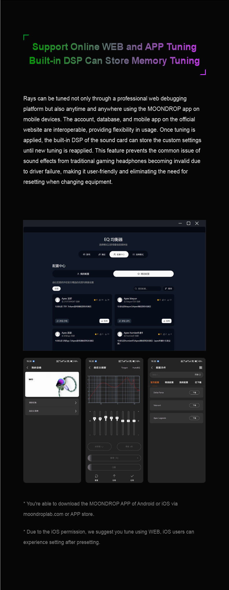 Apos Audio Moondrop Earphone / In-Ear Monitor (IEM) Moondrop Rays Gaming IEMs