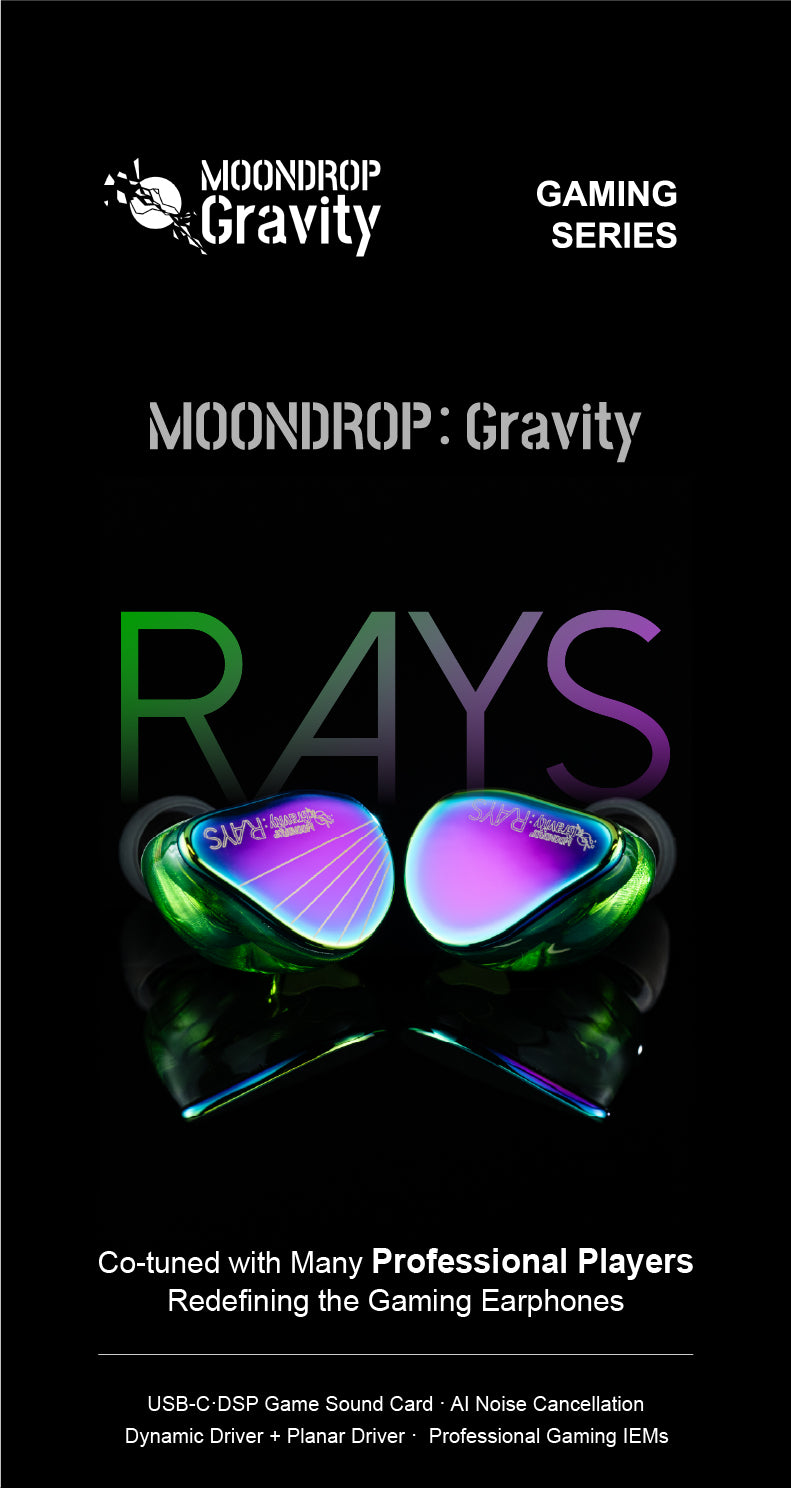 Apos Audio Moondrop Earphone / In-Ear Monitor (IEM) Moondrop Rays Gaming IEMs