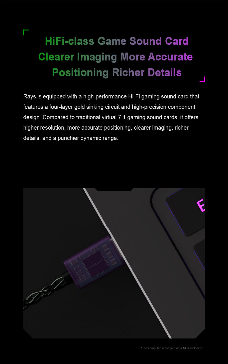 Apos Audio Moondrop Earphone / In-Ear Monitor (IEM) Moondrop Rays Gaming IEMs