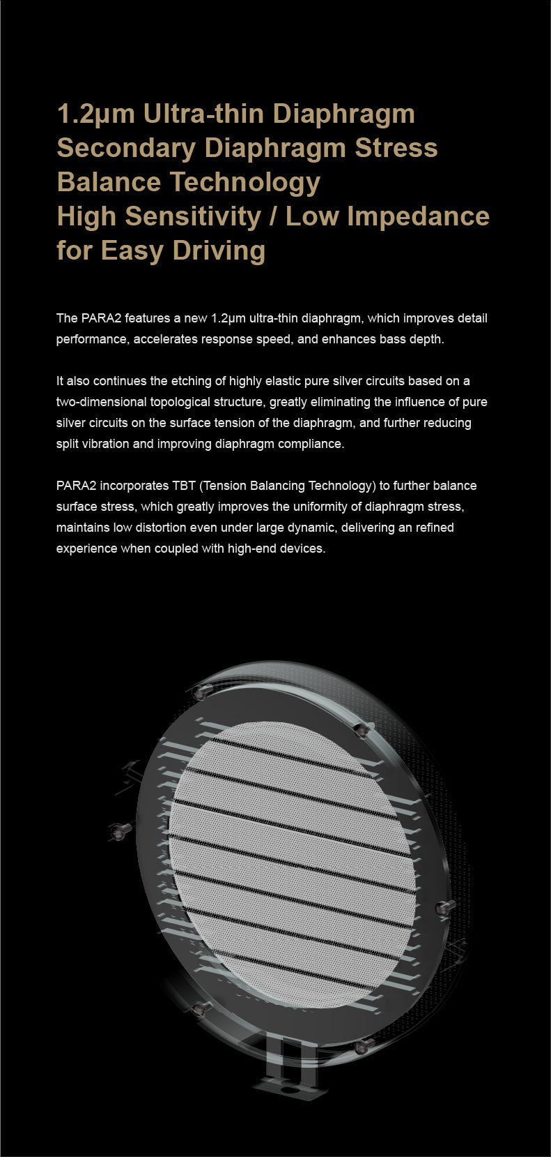 Apos Audio Moondrop Headphone Moondrop Para 2 100mm Planar Magnetic Full-Size Headphone