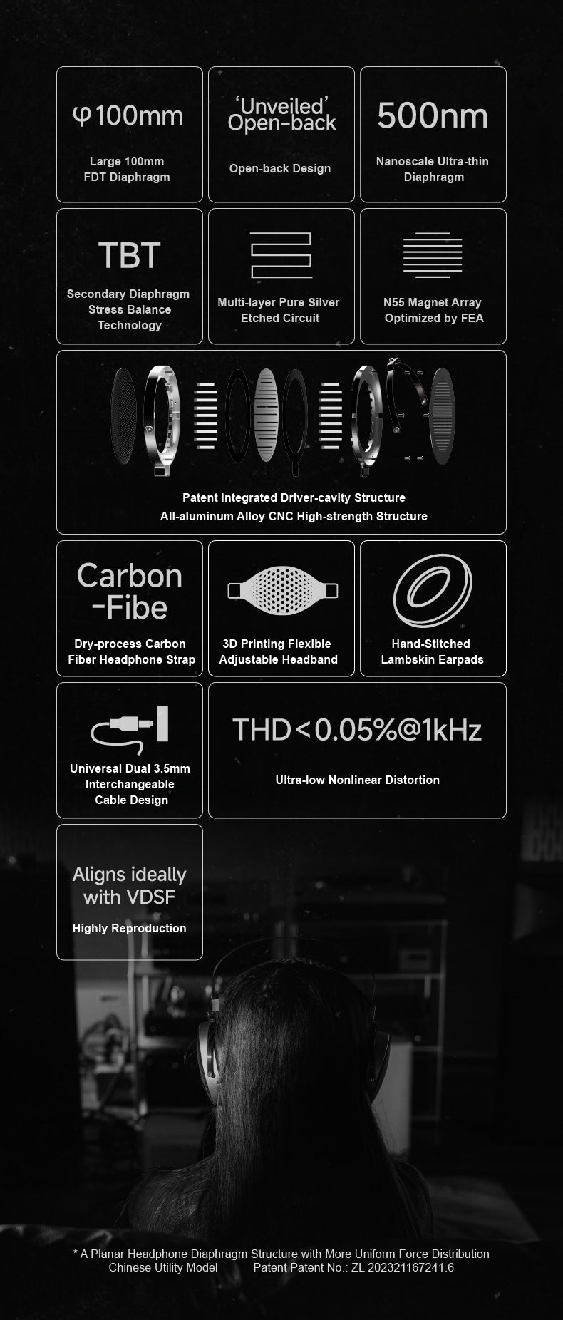 Apos Audio Moondrop Headphone Moondrop Skyland Full-Size Planar Magnetic Headphone